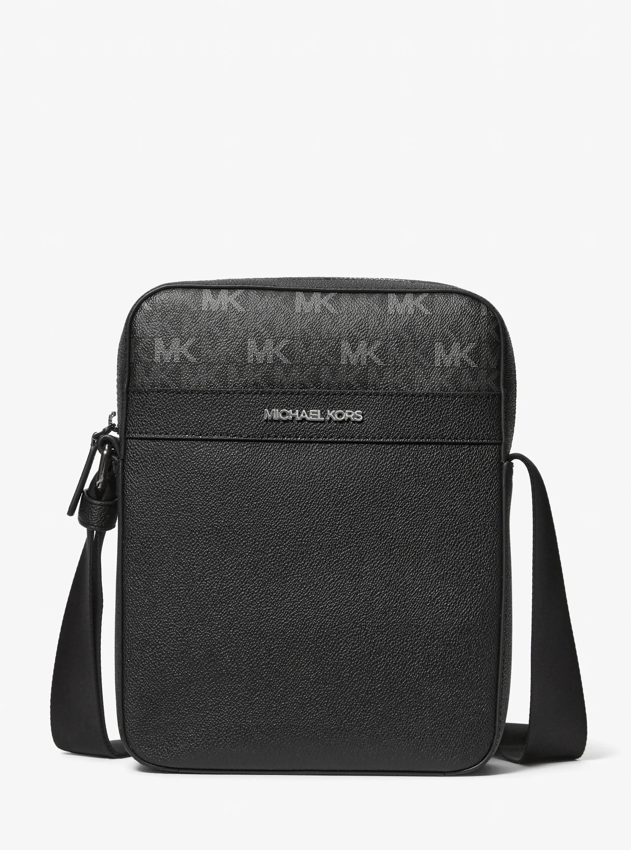 Cooper Signature Logo Flight Bag in BLACK | Michael Kors