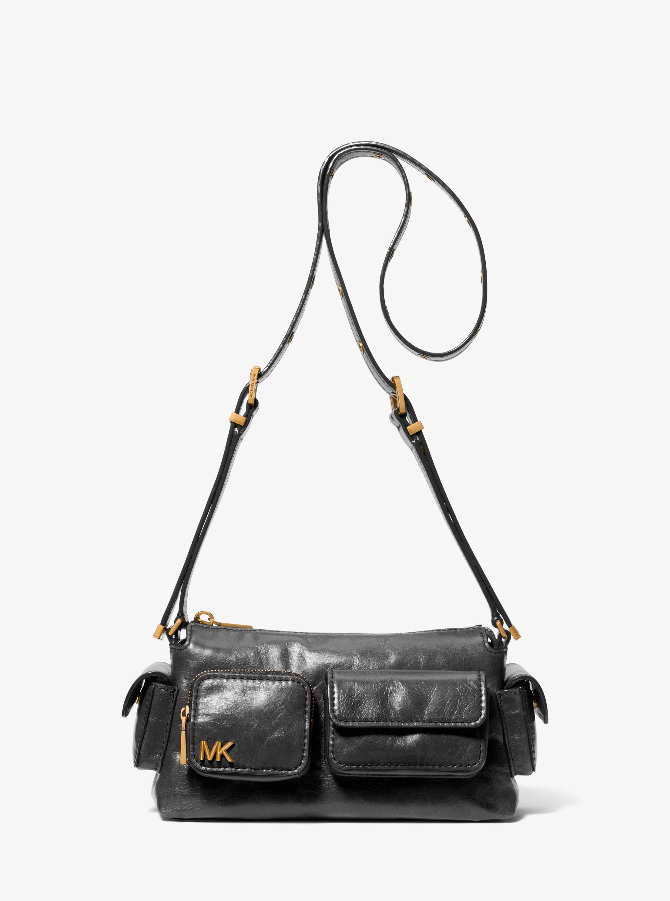 Dakota Small Leather Shoulder Bag in BLACK | Michael Kors