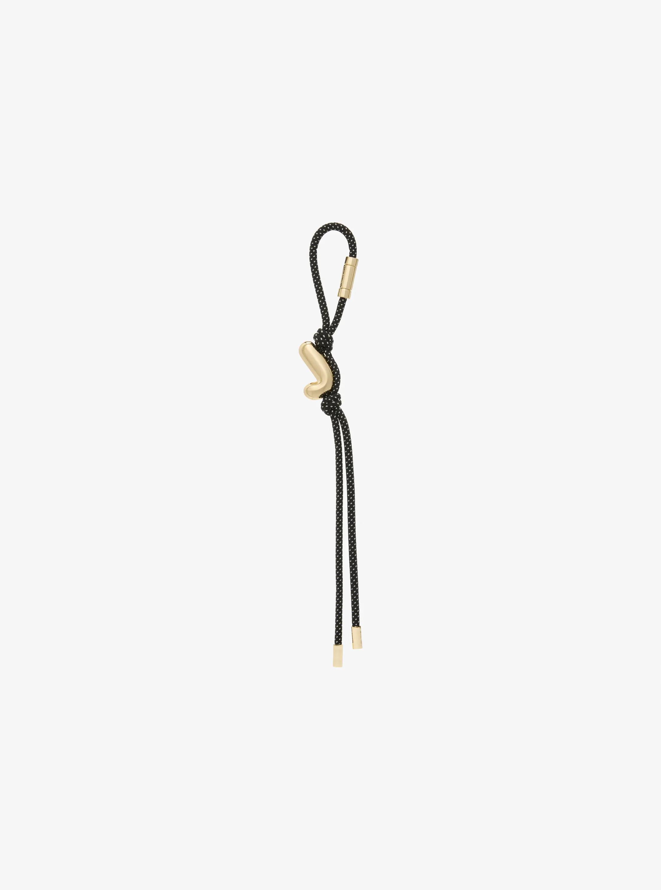 Initial Gold-Tone and Speckled Cord Bag Charm in 18K GOLD | Michael Kors