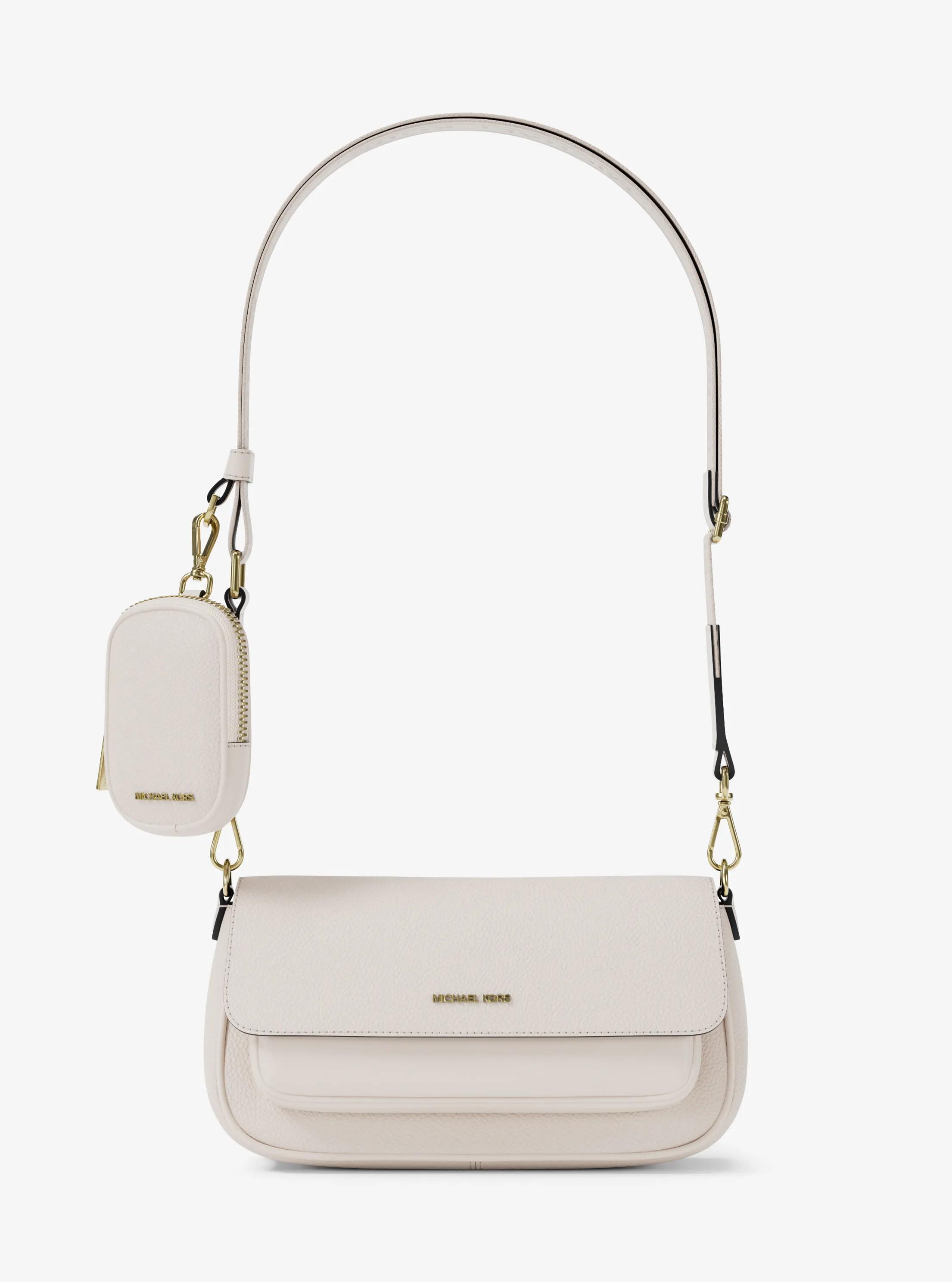 Bandolera Jet Set Travel peque&ntilde;a de piel granulada con funda in CREMA CLARO | Michael Kors