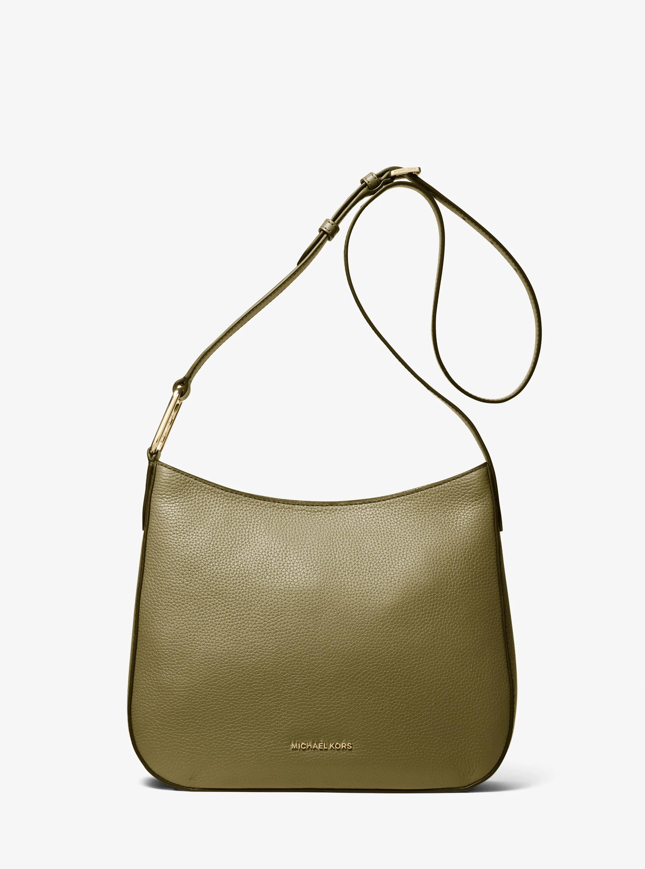 Kensington Large Pebbled Leather Crossbody Bag in SAFARI GREEN | Michael Kors