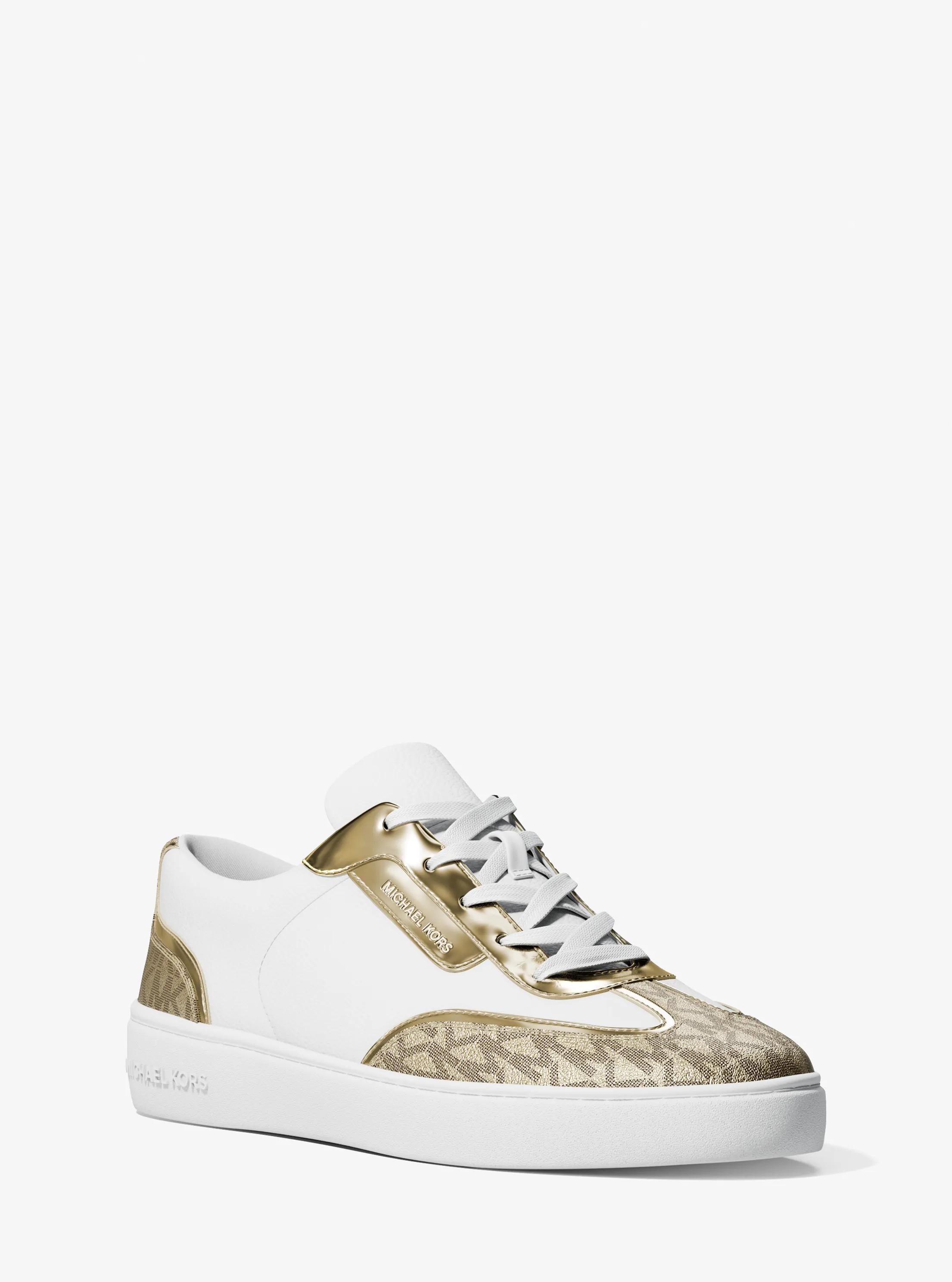 Starr Mixed-Media Sneaker in PALE GOLD | Michael Kors