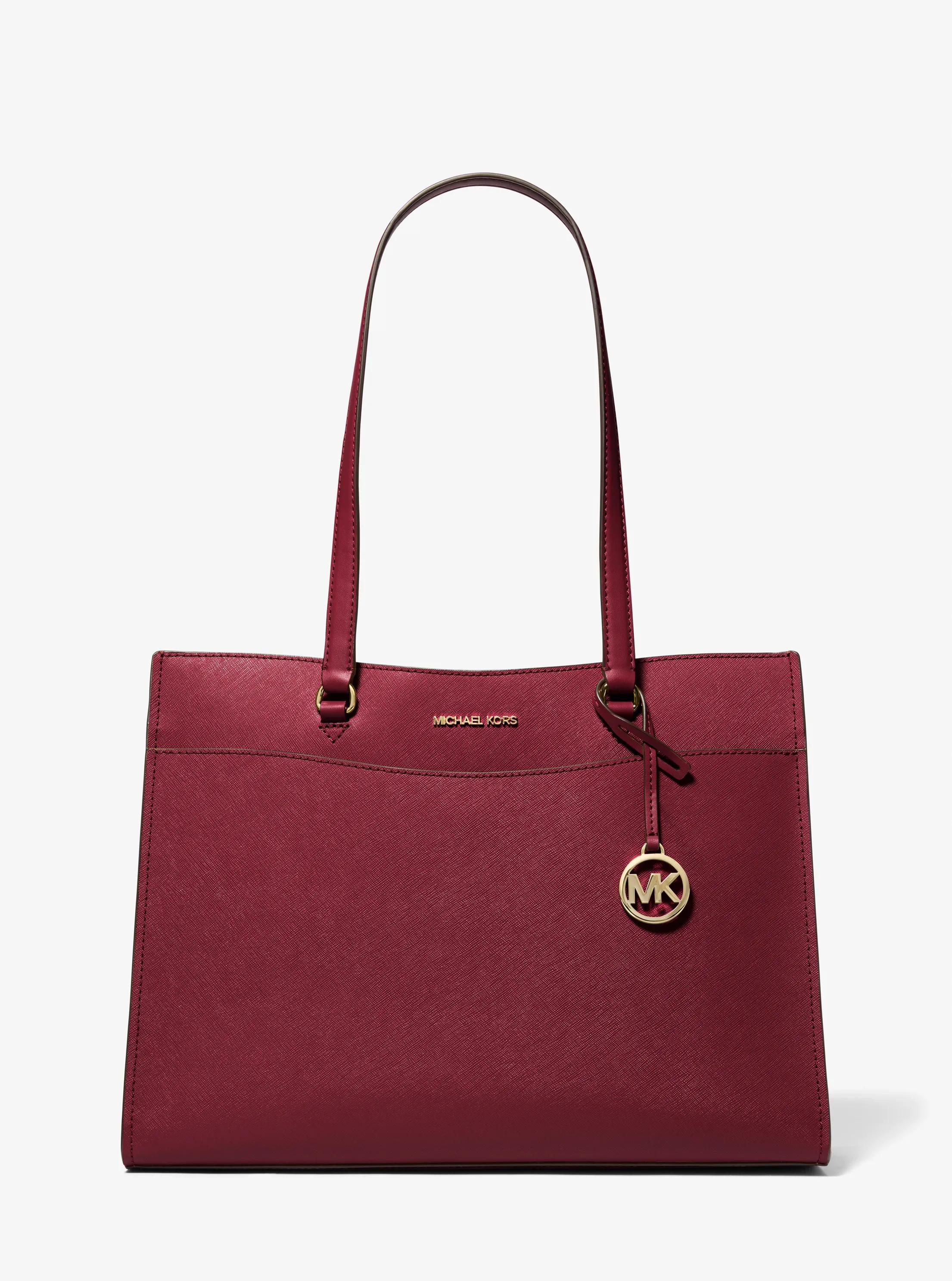 Borsa tote Jet Set Travel grande con tasca in pelle Saffiano