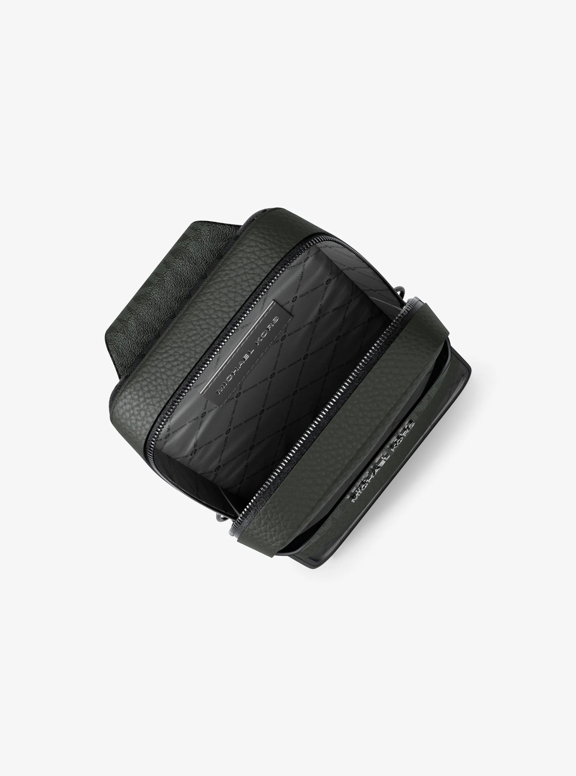 Cooper Medium Pebbled Leather and Signature Logo Sling Pack with Pouch