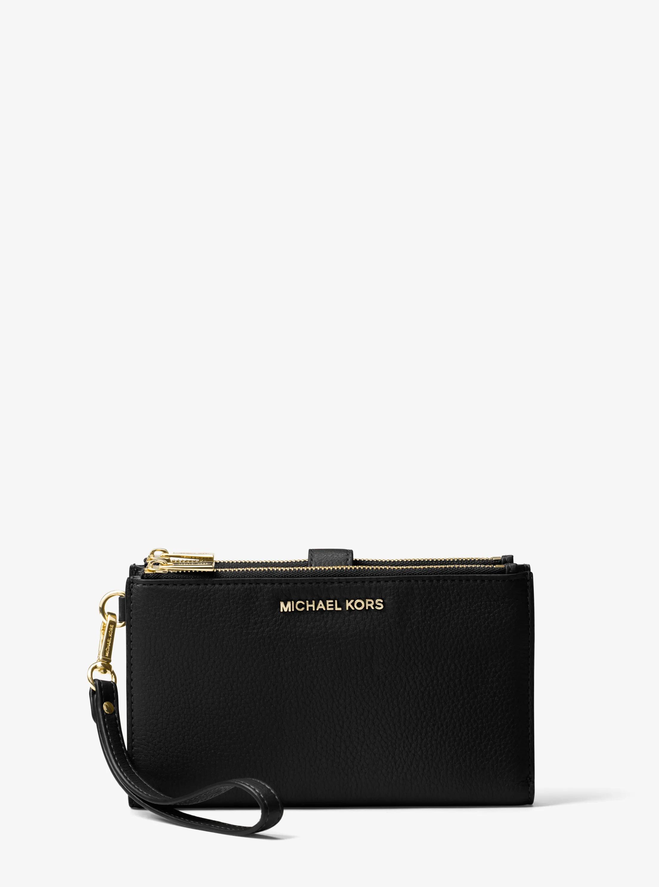 MK Portefeuille Adele en cuir pour smartphone - Noir - Michael Kors