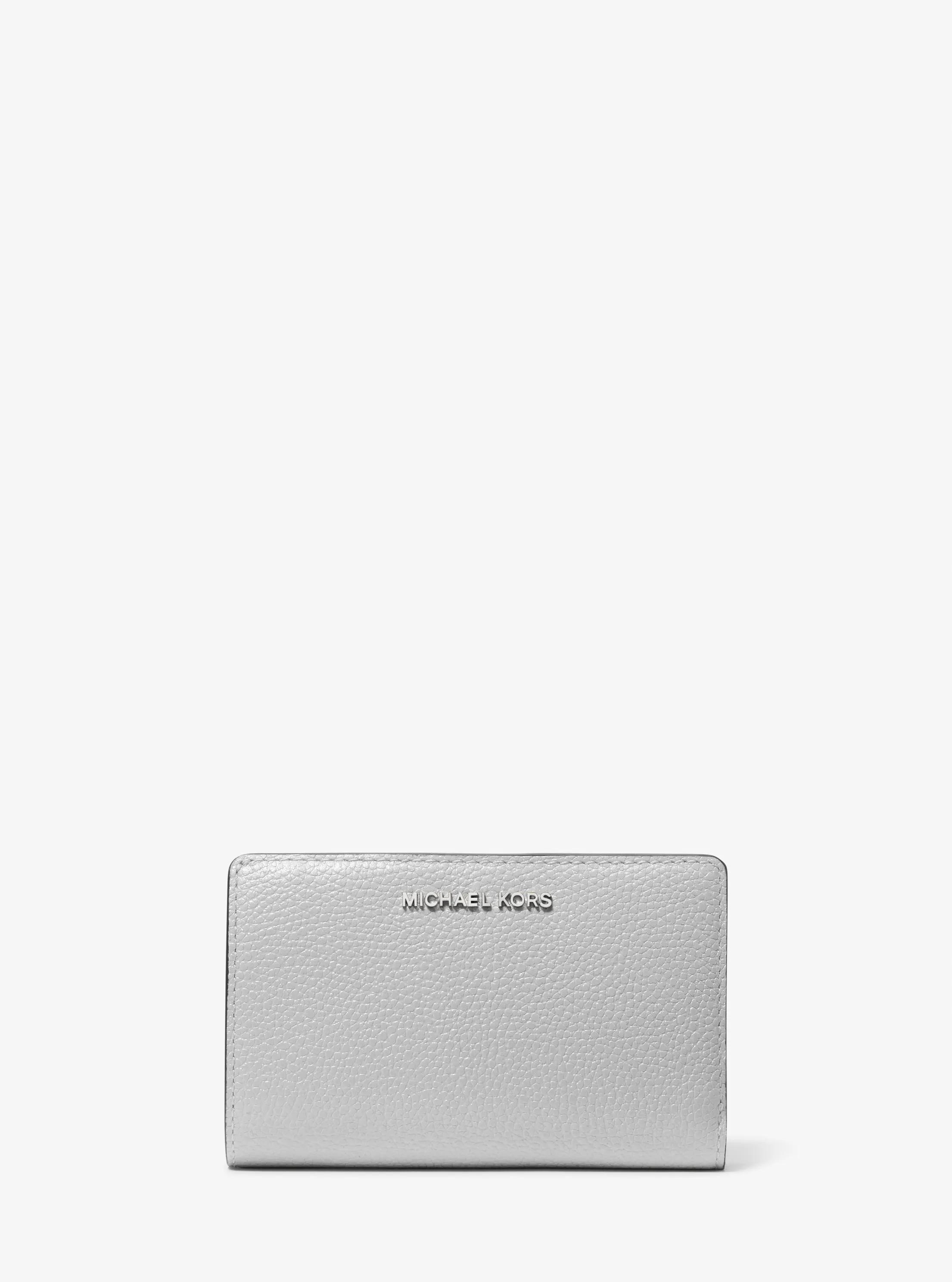 Brieftasche Empire Medium aus gekrispeltem Leder in ALUMINIUM | Michael Kors