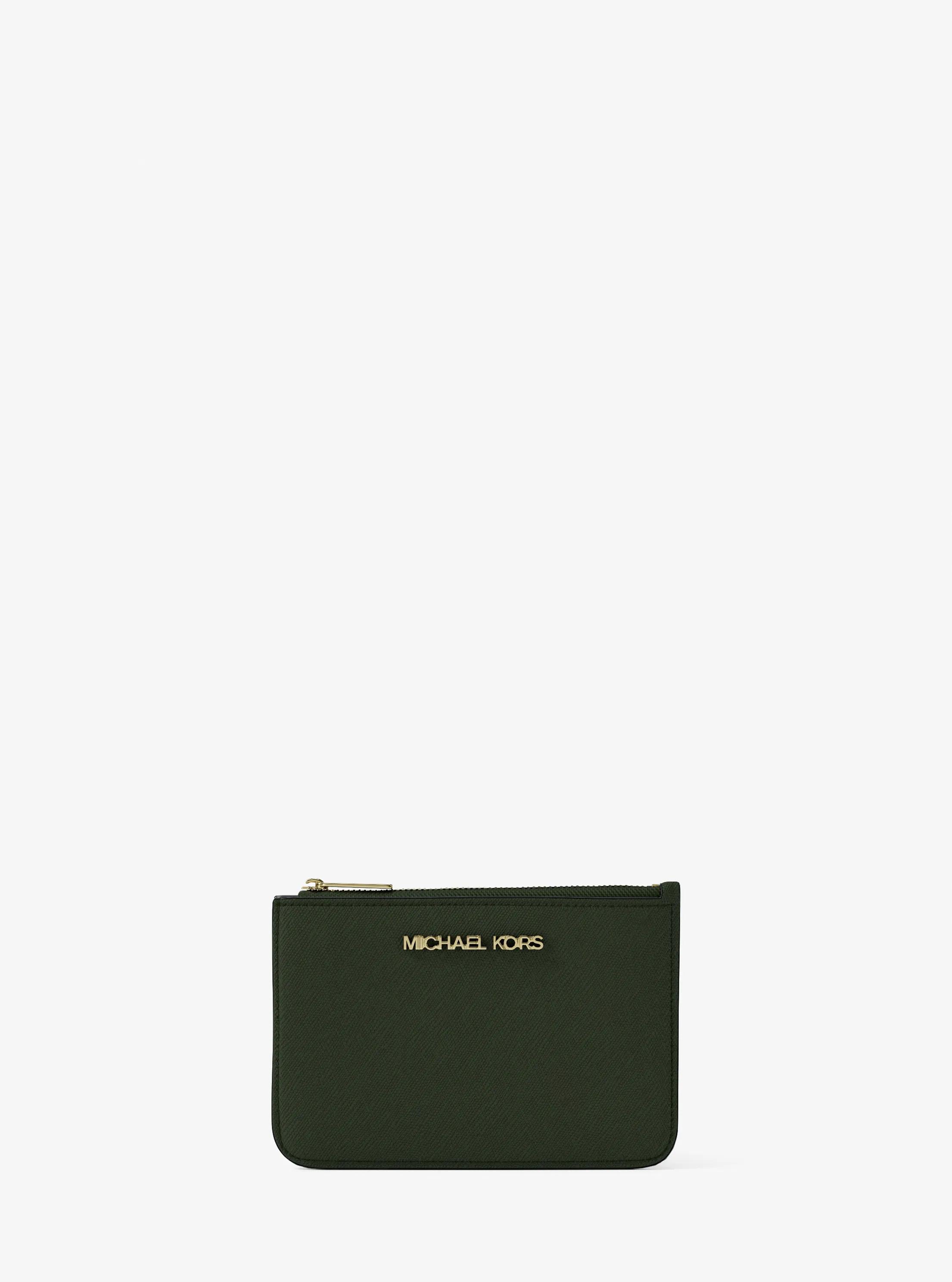 Monedero Jet Set Travel peque&ntilde;o de piel saffiano in MUSGO | Michael Kors
