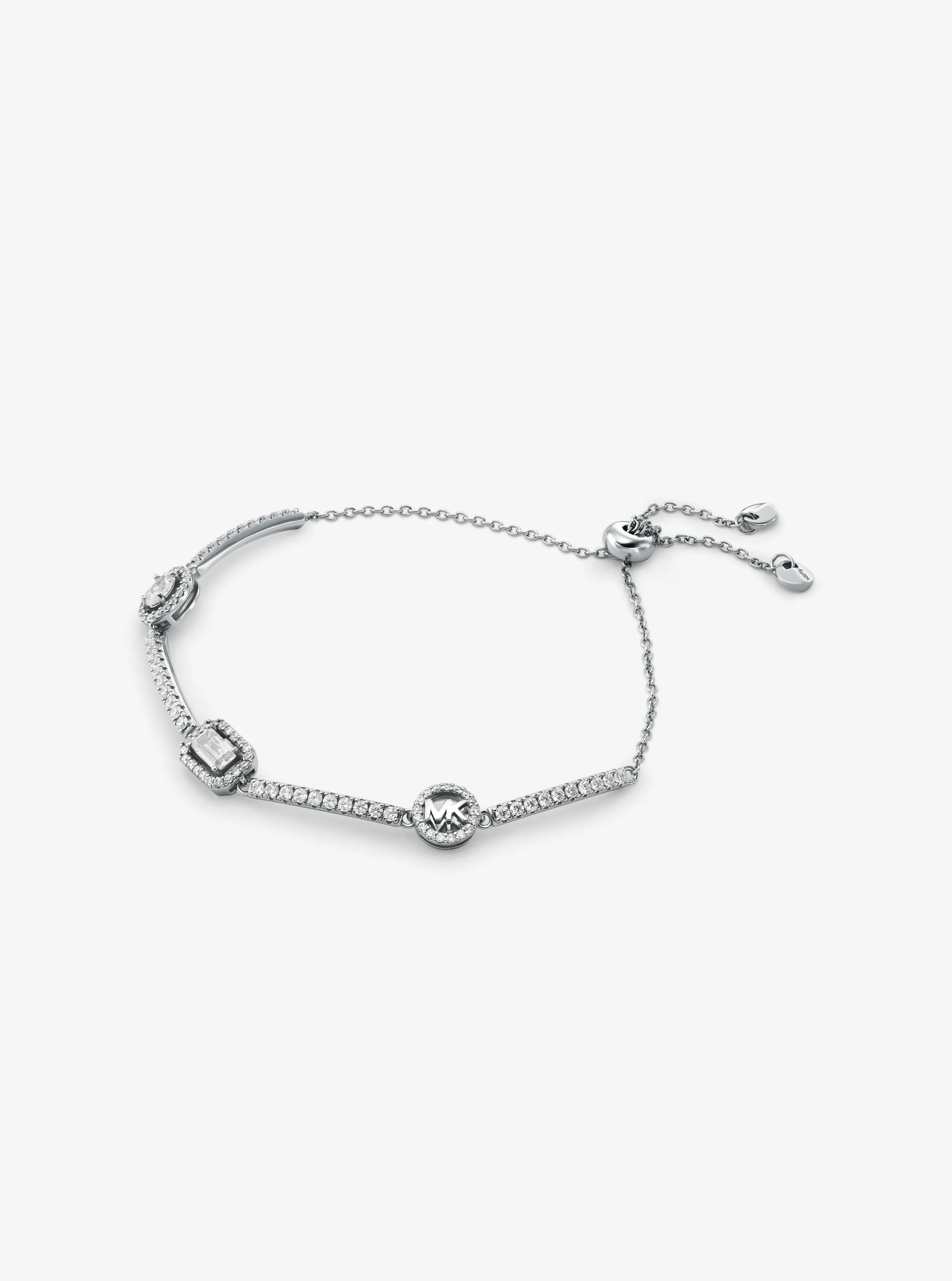 Pulsera de plata esterlina enchapada en metal precioso con incrustaciones in PLATEADO | Michael Kors