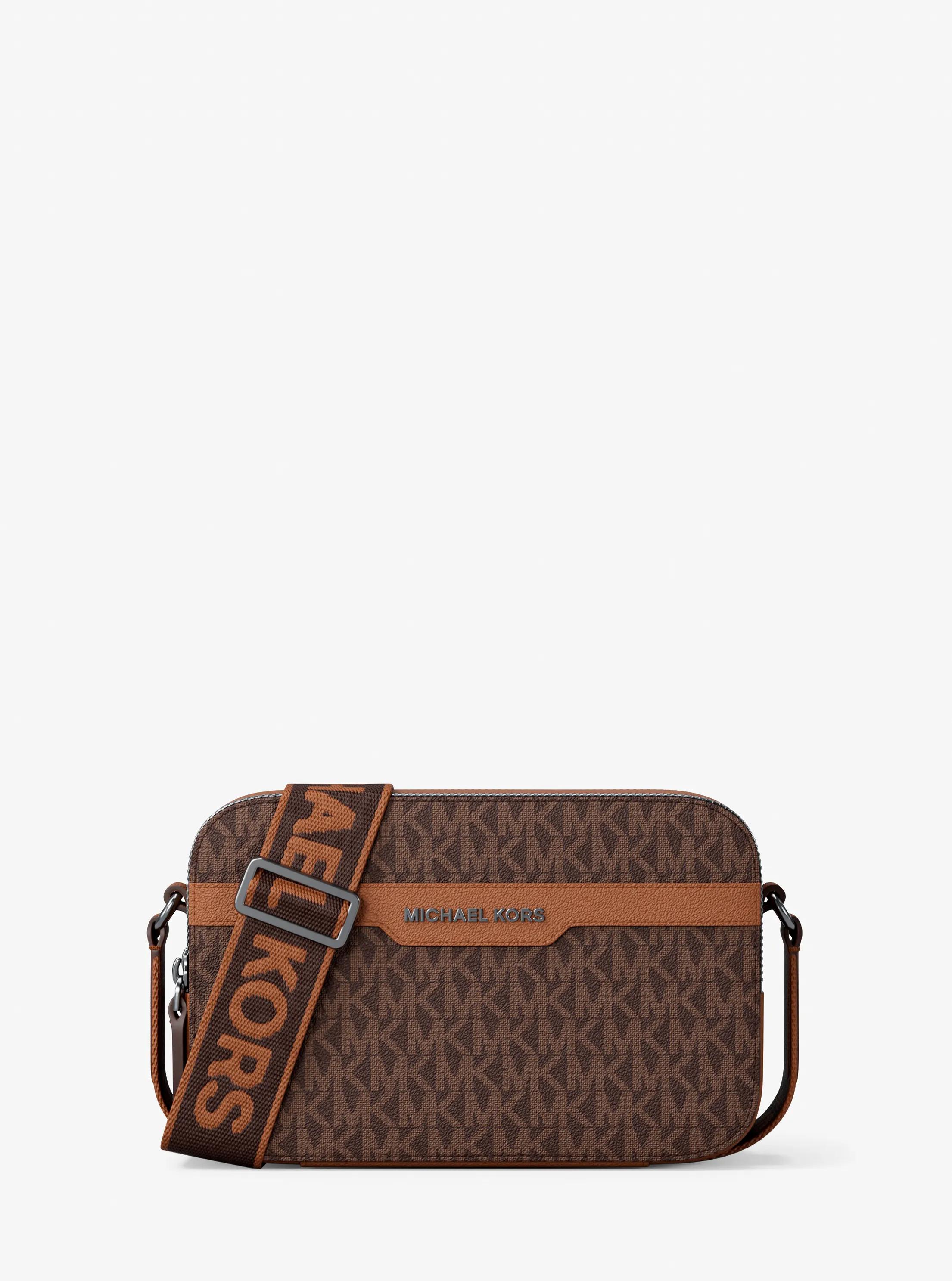 Michael Kors Mens Mk Kameratasche Hudson Mit Signature-Logomuster - Braun - Michael Kors