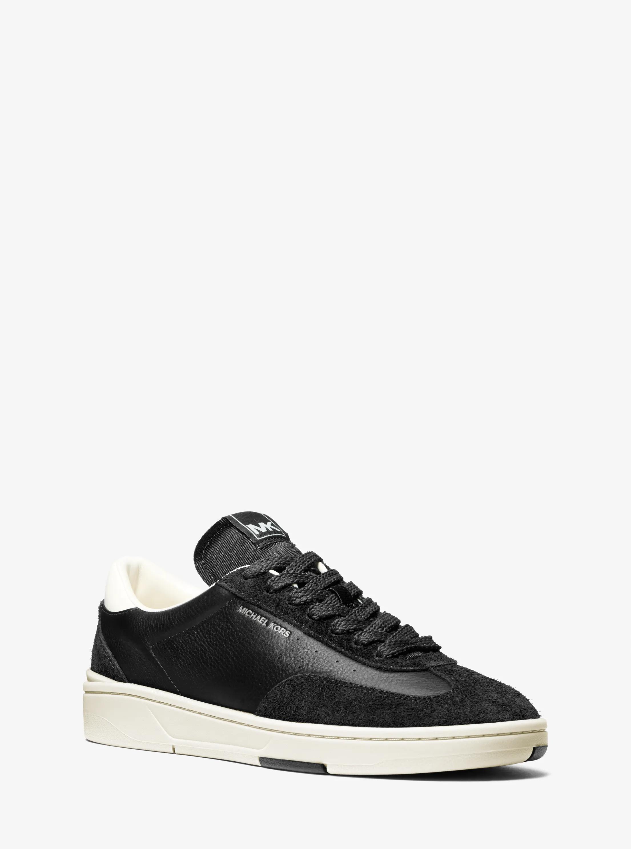 Wilton Leather and Suede Sneaker in BLACK | Michael Kors