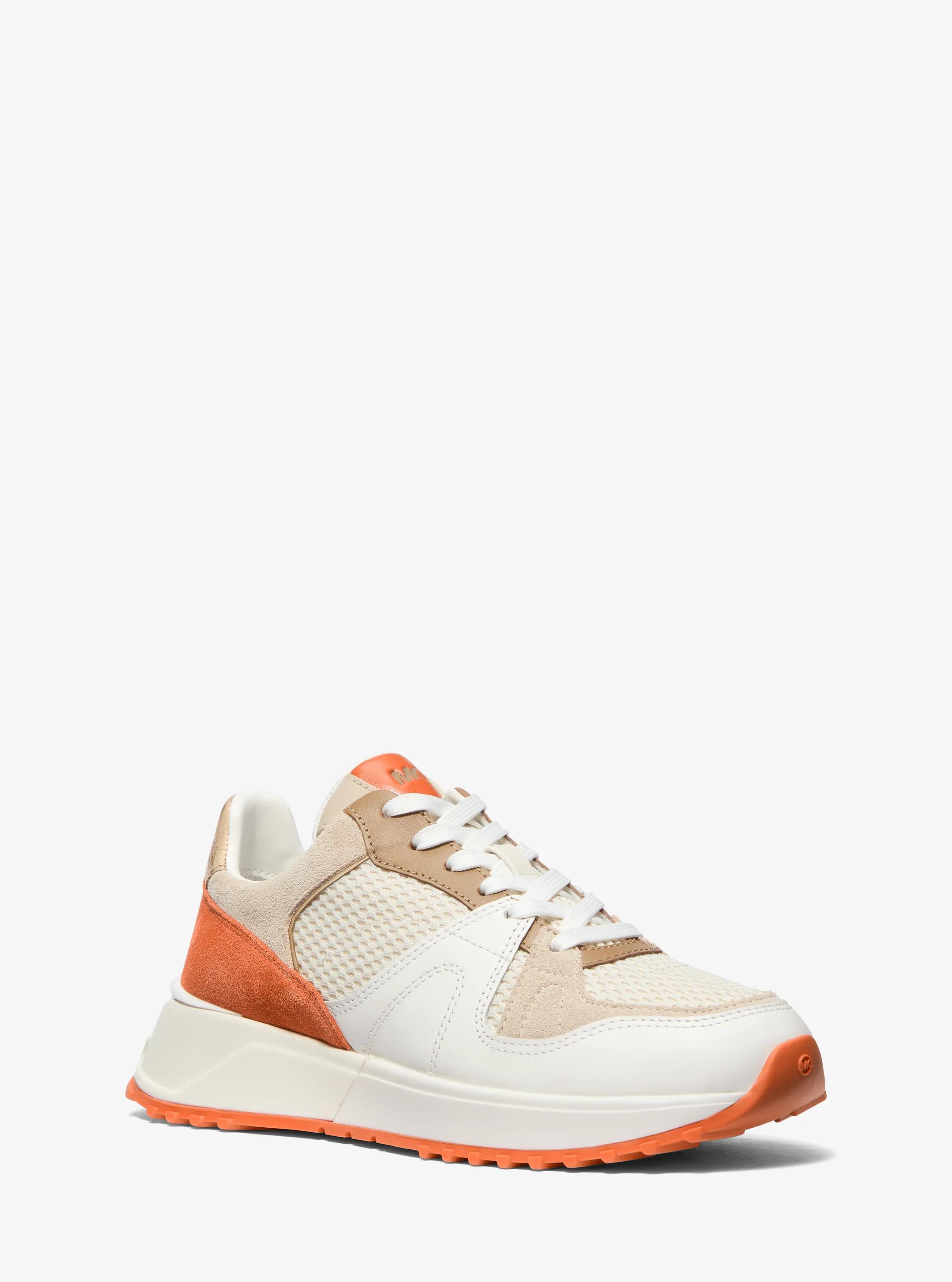 Jaime Mixed-Media Trainer in ORNG PCH MLT | Michael Kors