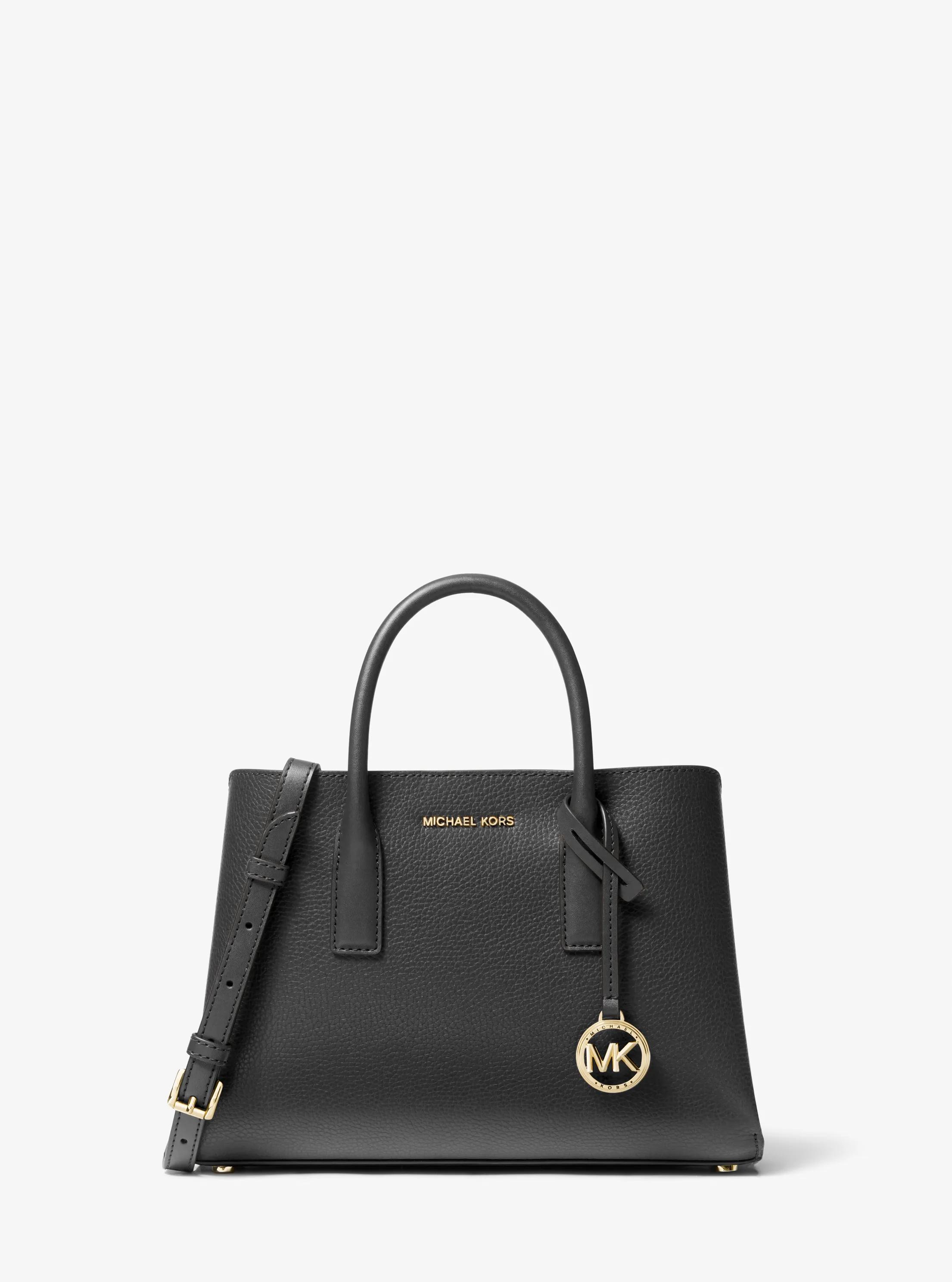 Ruthie Small Pebbled Leather Satchel in BLACK | Michael Kors