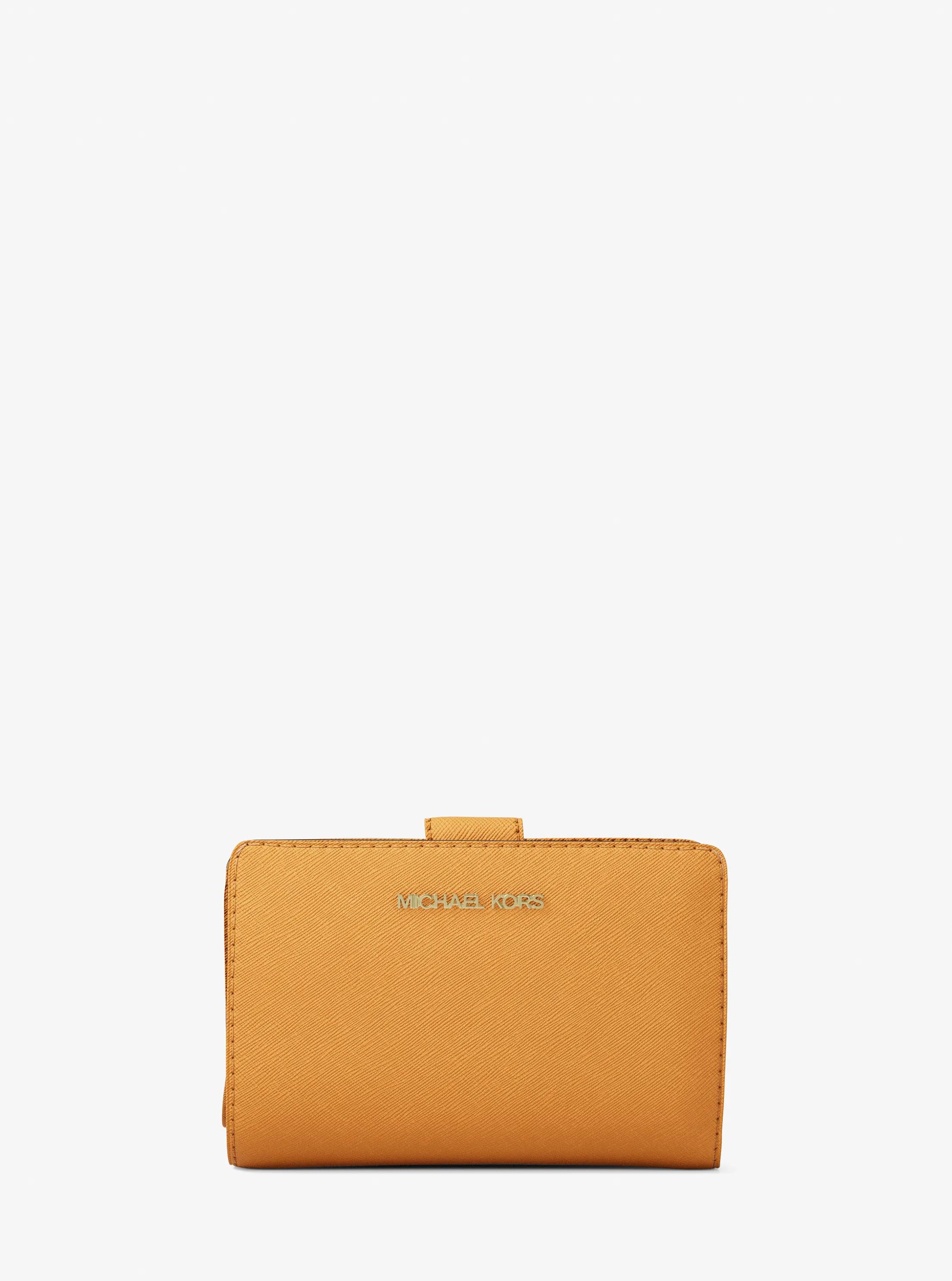 Medium Crossgrain Leather Wallet in RADIANT ORANGE | Michael Kors