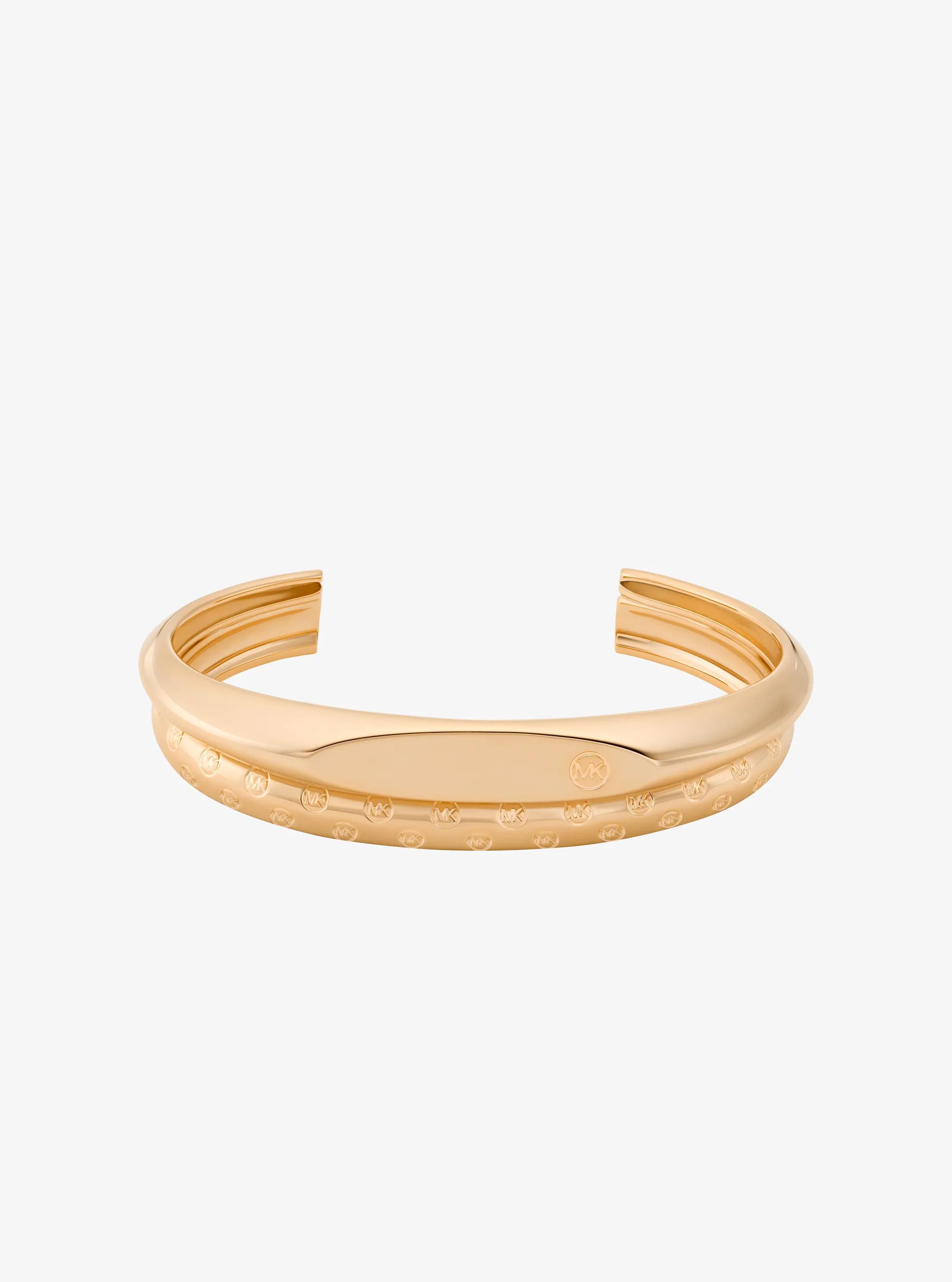 Logo Engraved Cuff in GOLD | Michael Kors