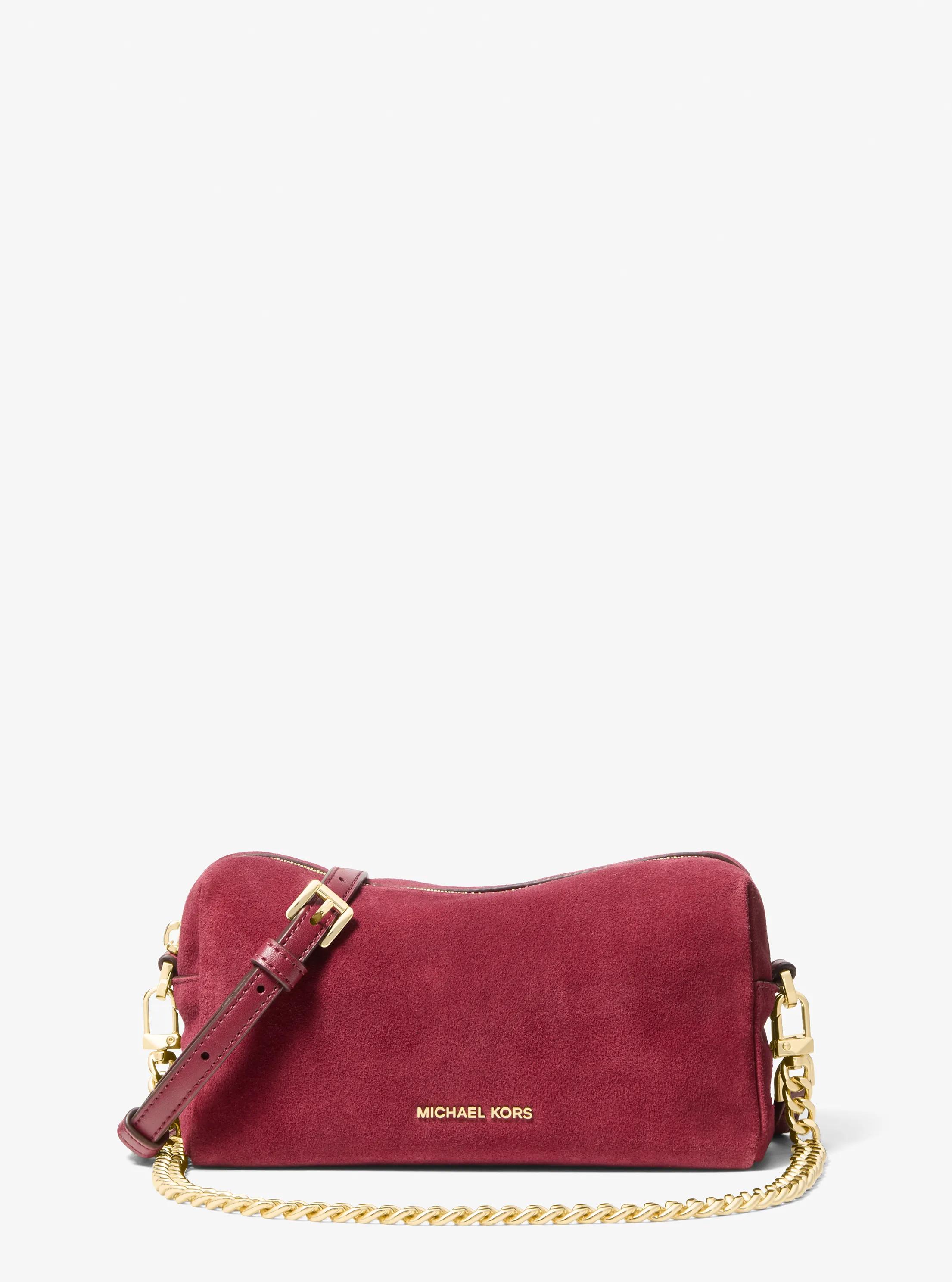 Bandolera Bryant peque&ntilde;a convertible de gamuza in ROJO INTENSO | Michael Kors