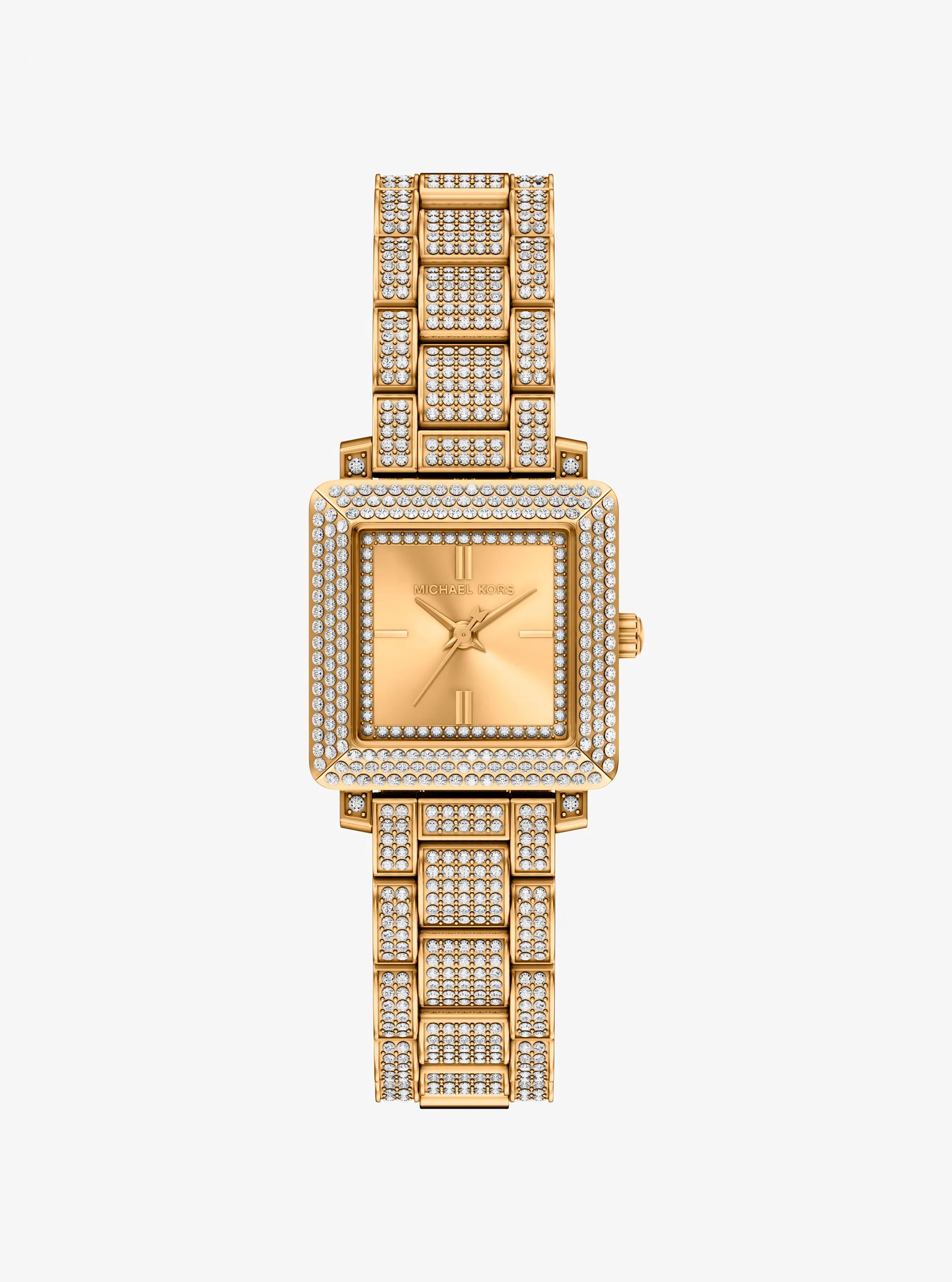 Michael Kors Petite Gwynn Pavé Gold-Tone Watch