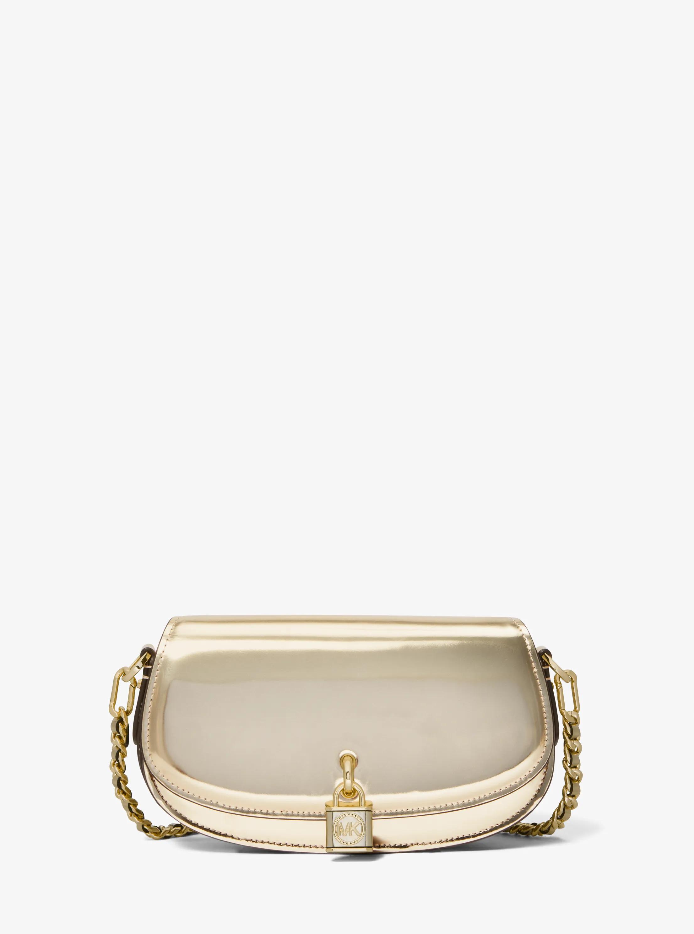 Bolso de hombro Mila peque&ntilde;o de piel metalizada