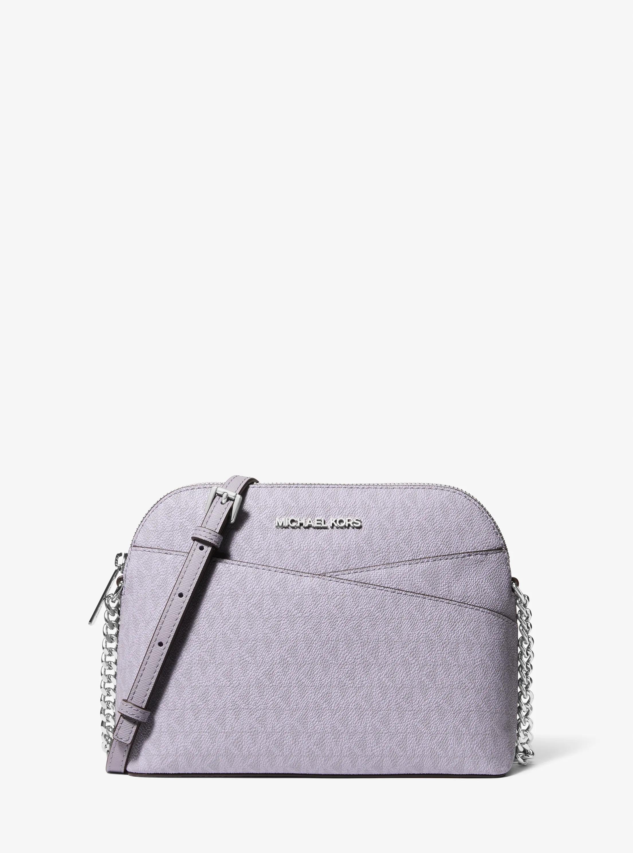 Jet Set Travel Medium Logo Dome Crossbody Bag in LILAC | Michael Kors