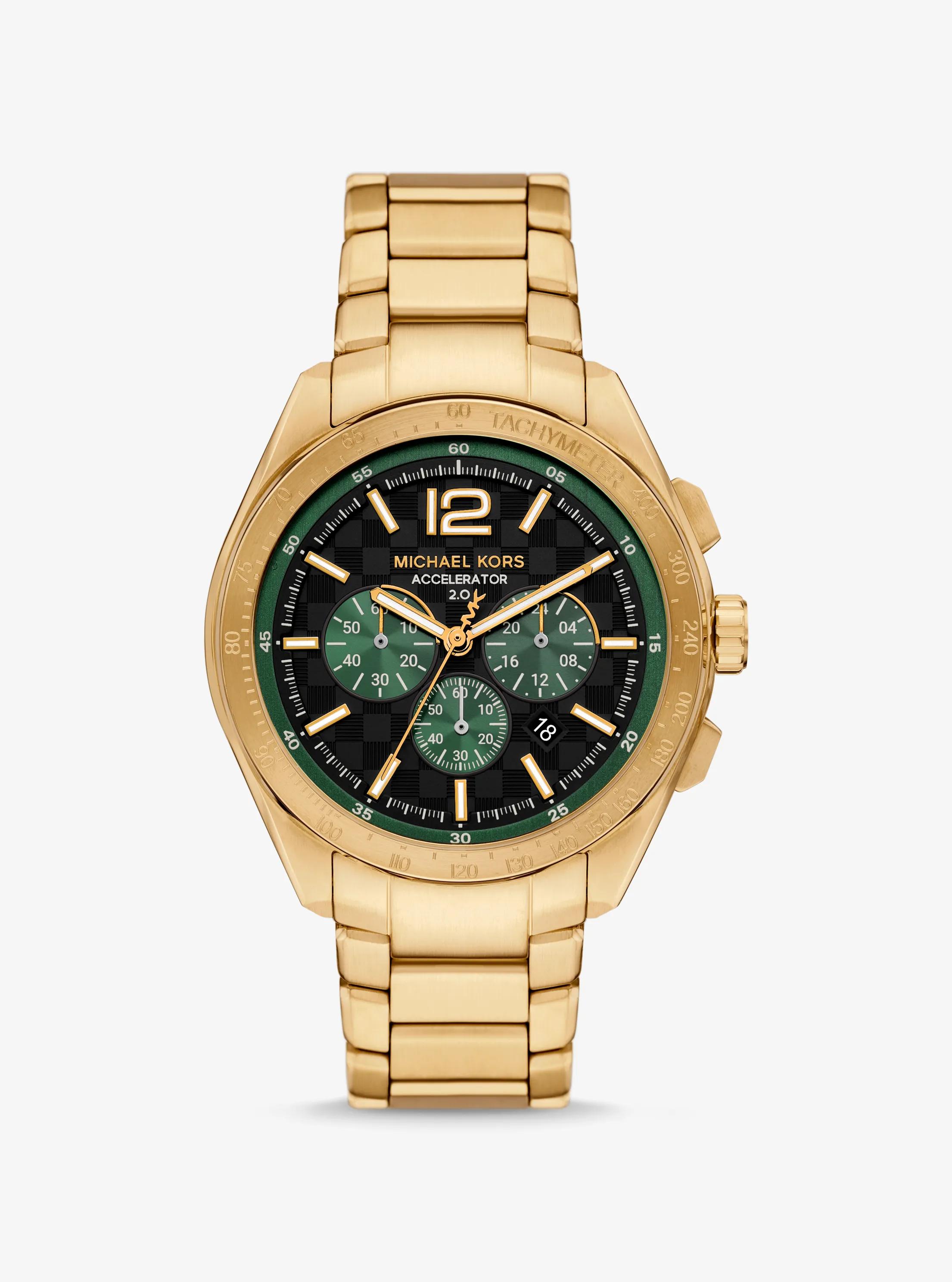 Oversized Accelerator 2.0 Gold-Tone Watch in GOLD | Michael Kors