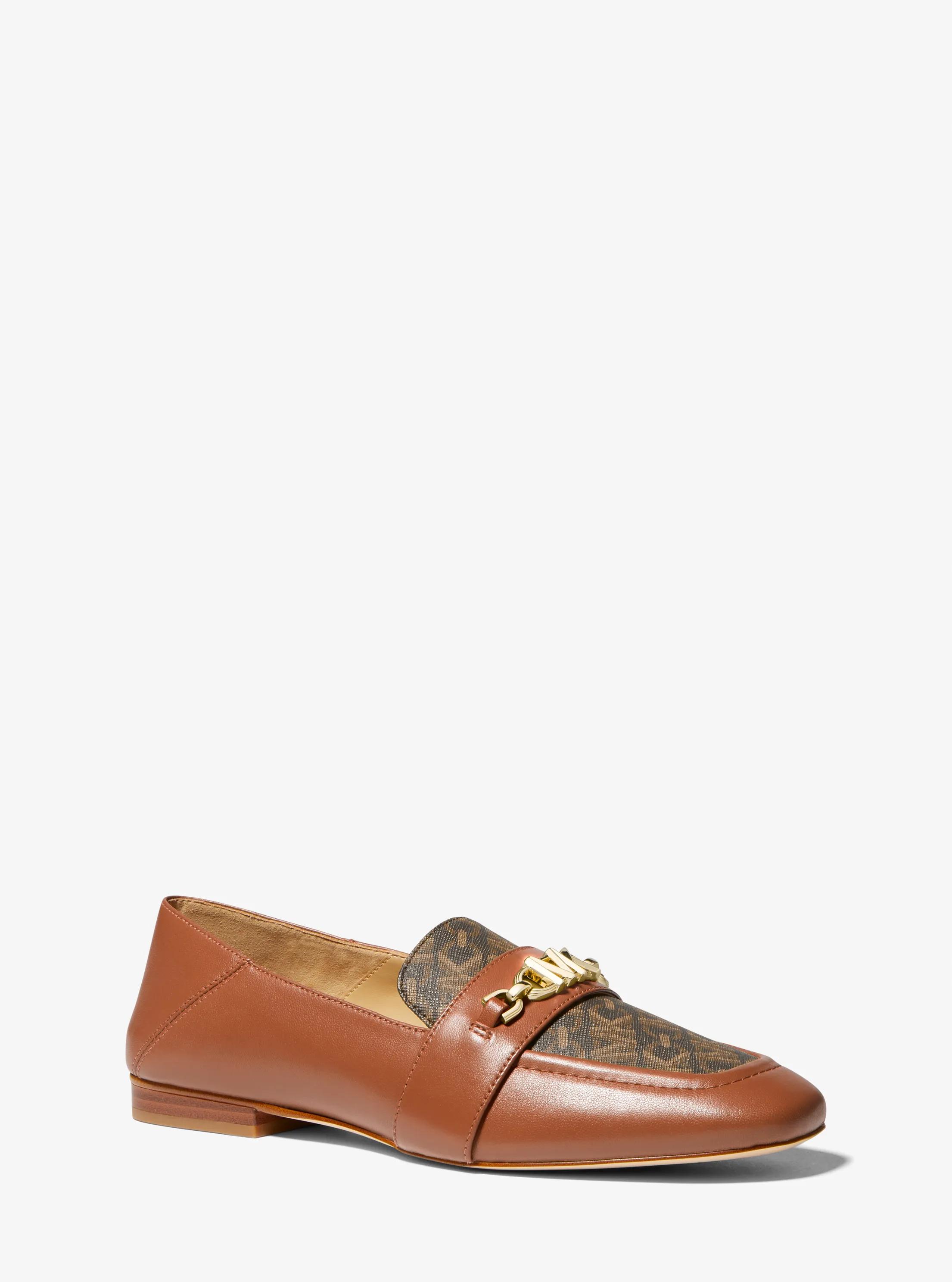 Tiffanie Leather and Empire Signature Logo Mule