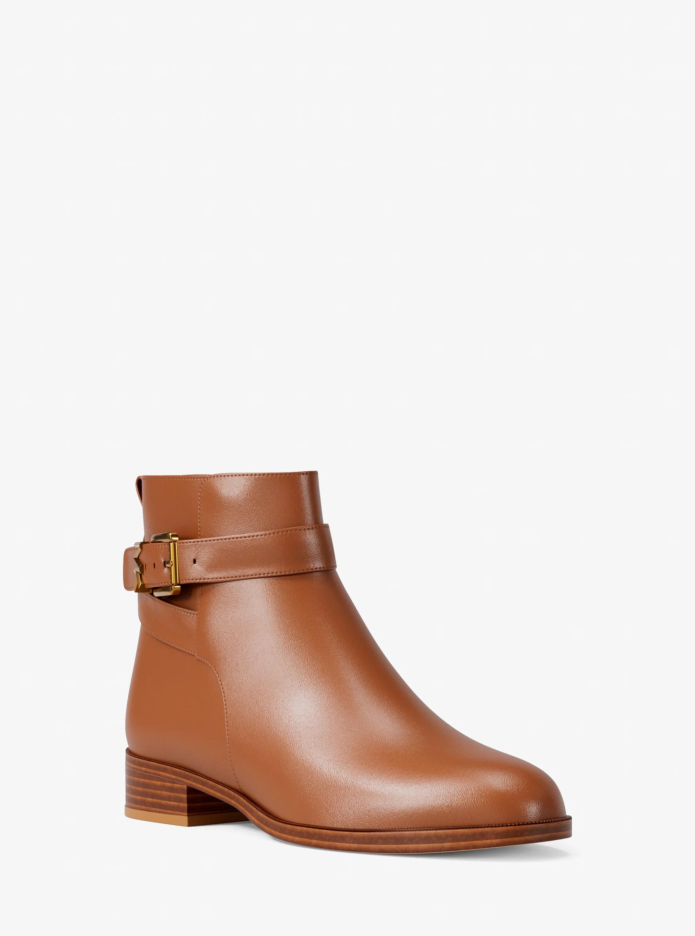 Rachel Leather Ankle Boot in LUGGAGE | Michael Kors