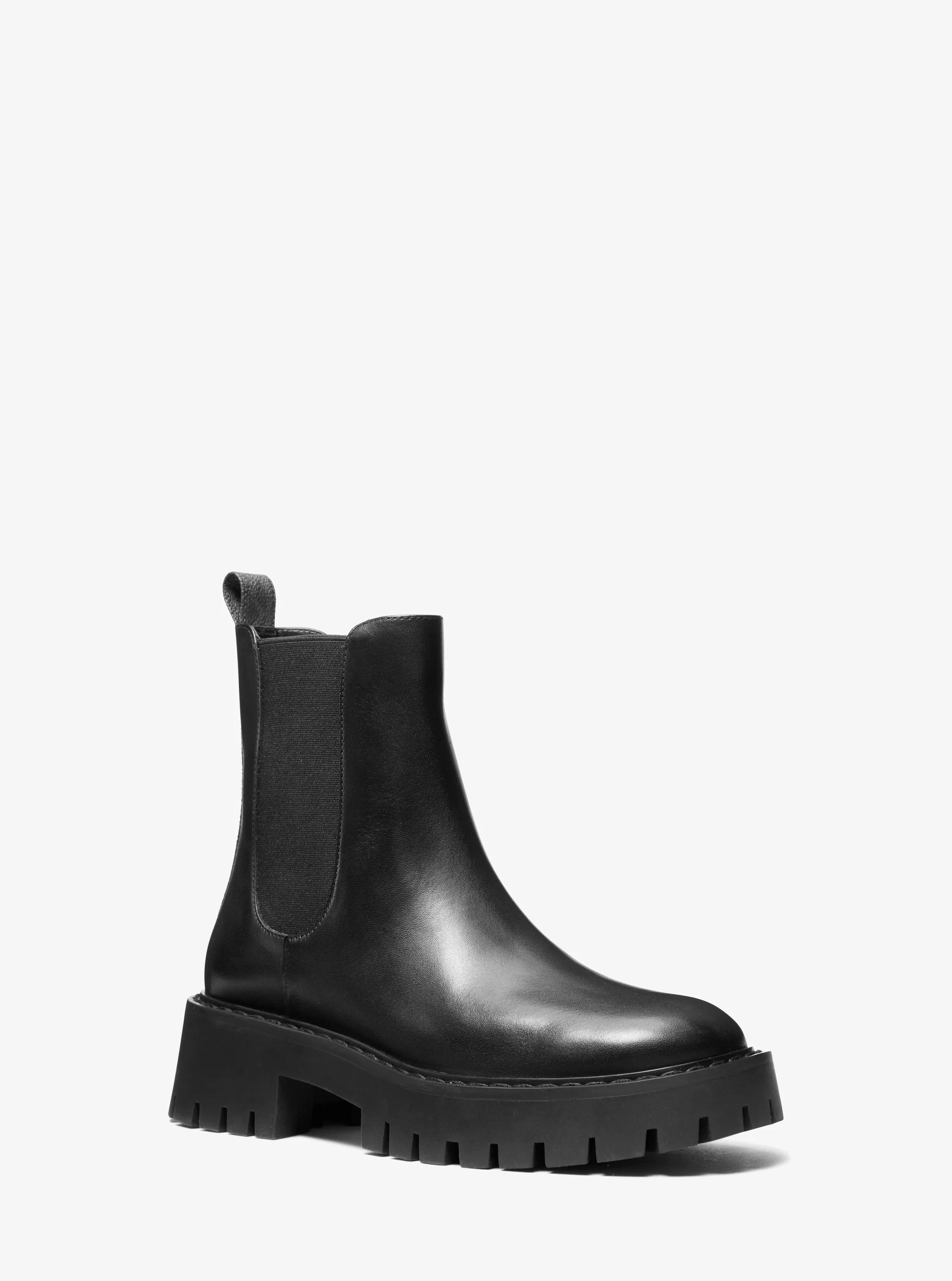 Asher Leather Ankle Boot in BROWN/BLK | Michael Kors