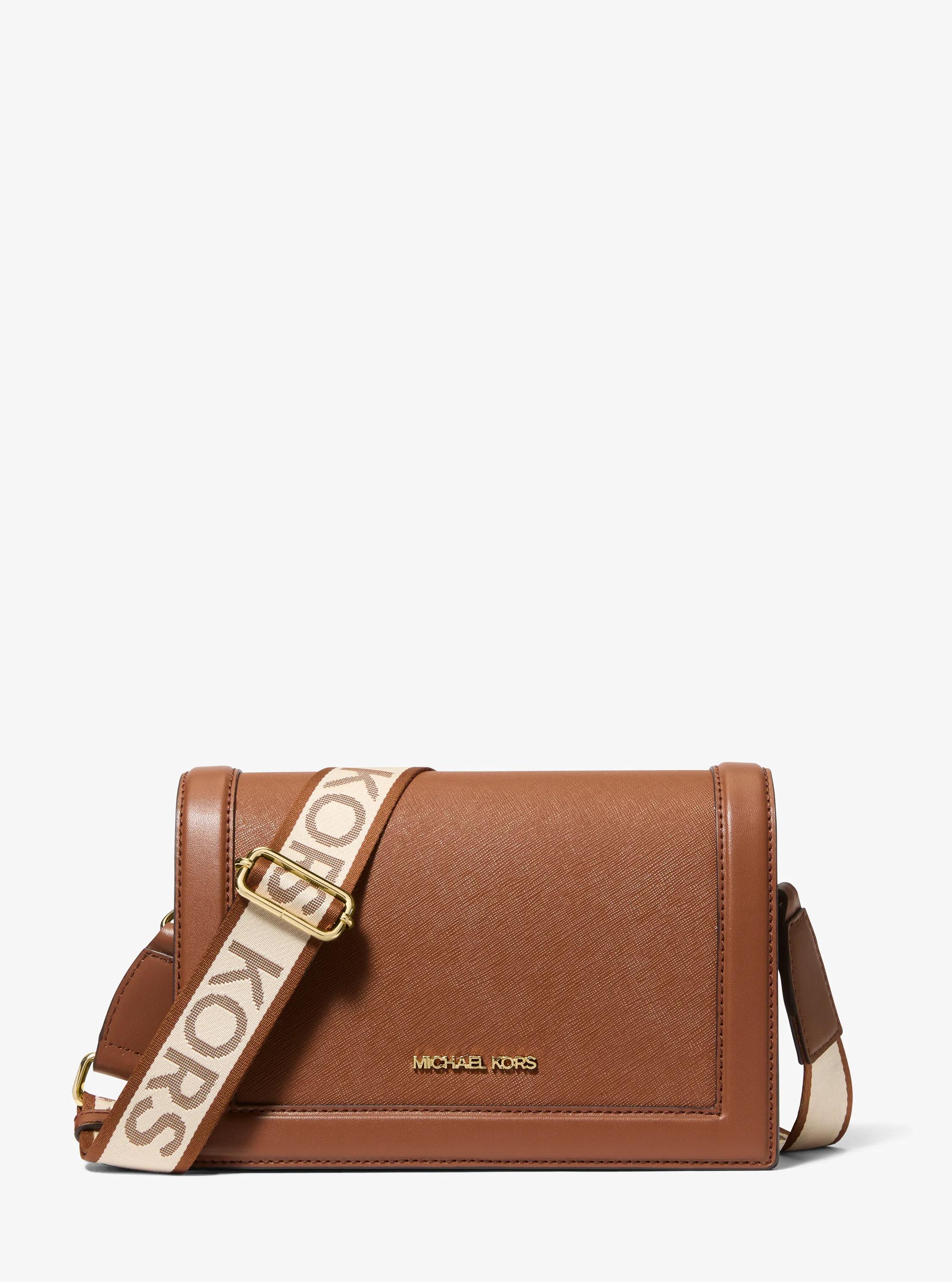 Jet Set Large Saffiano Leather Crossbody Bag in LUGGAGE | Michael Kors