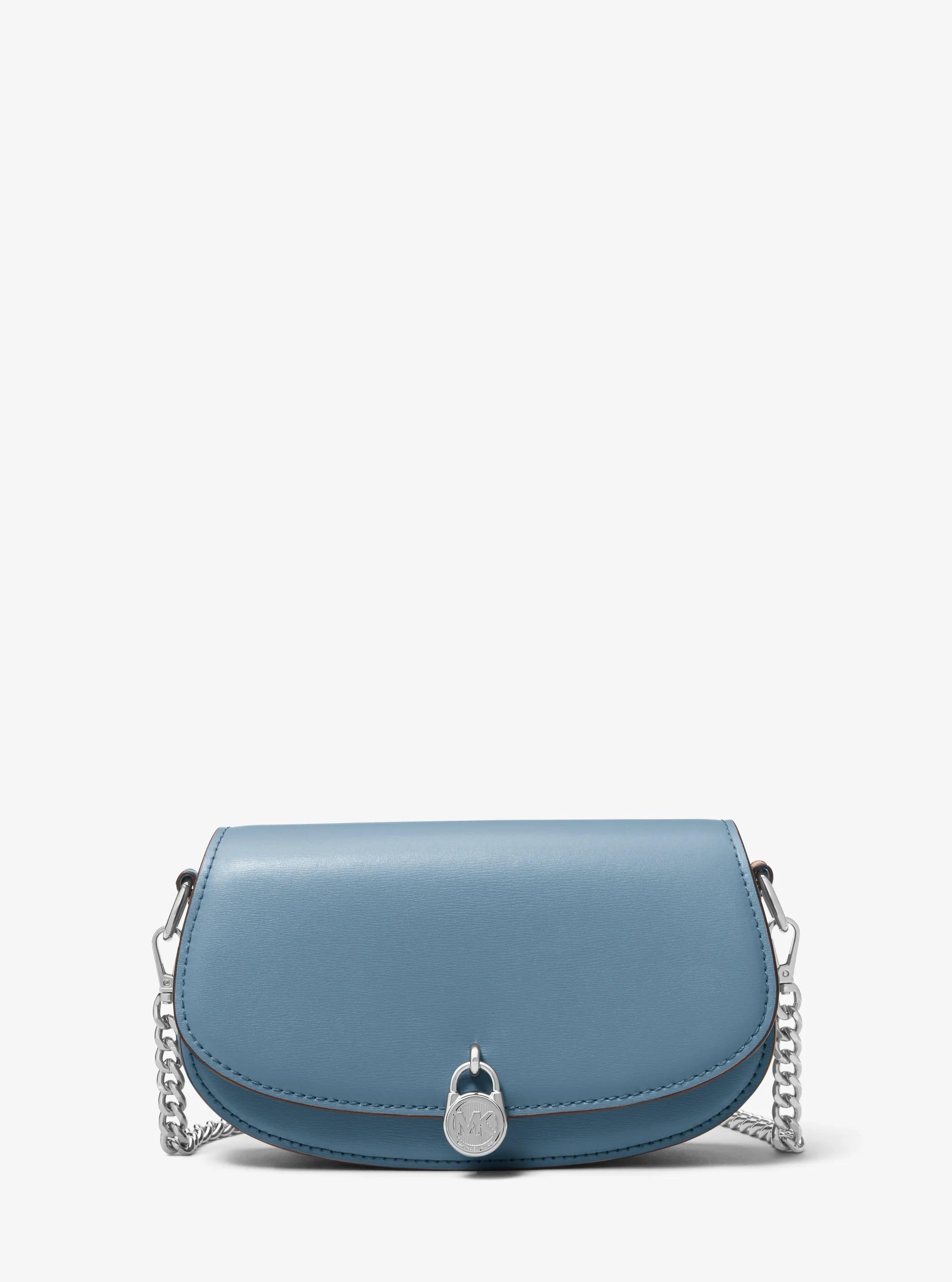 Mila Small Leather Convertible Crossbody Bag in CORNFLOWER | Michael Kors