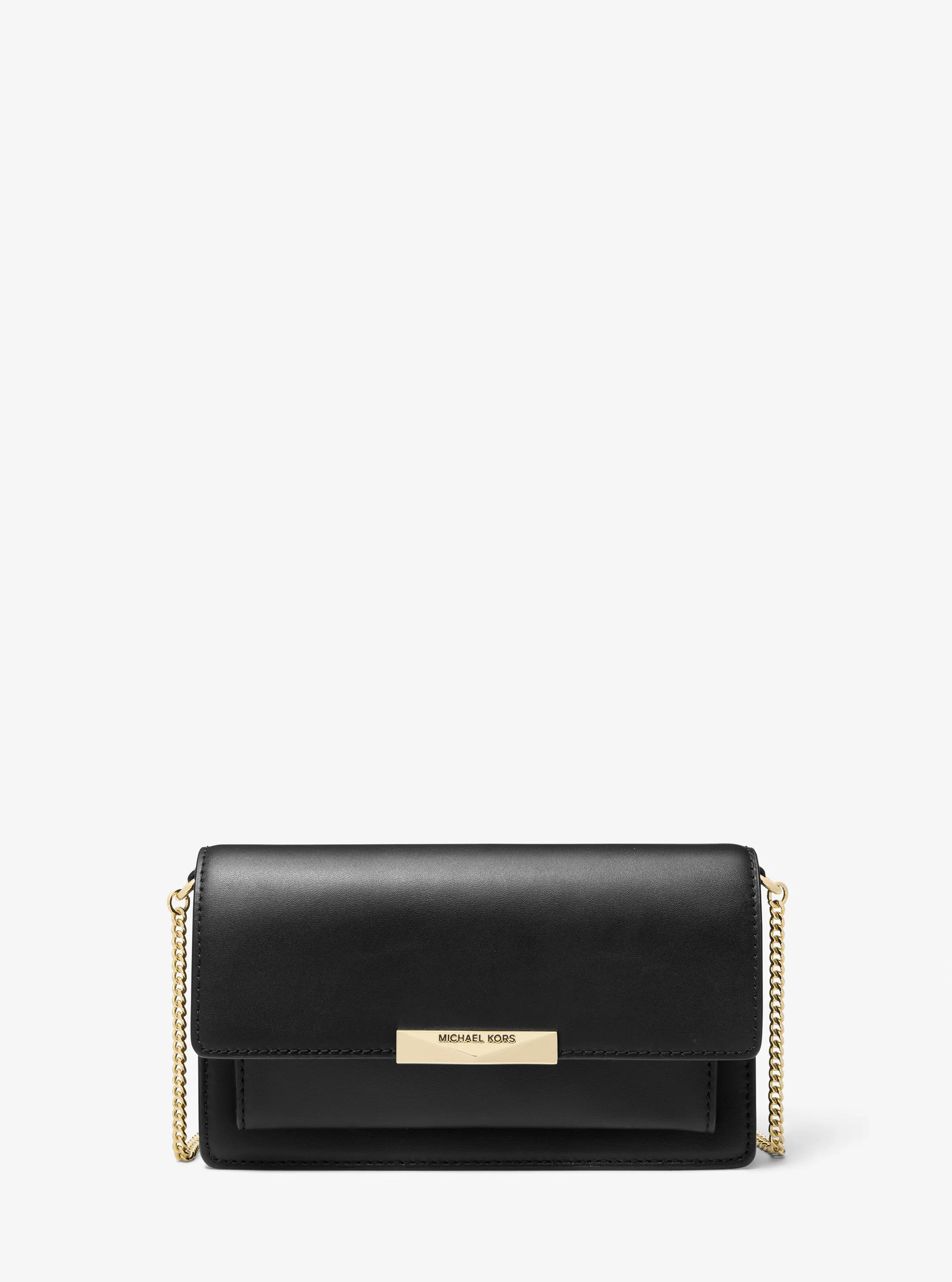 Jade Extra-Small Leather Crossbody Bag in BLACK - Sale | Michael