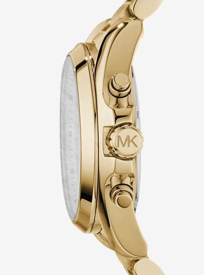 Montre Bradshaw dor&eacute;e surdimensionn&eacute;e in OR | Michael Kors