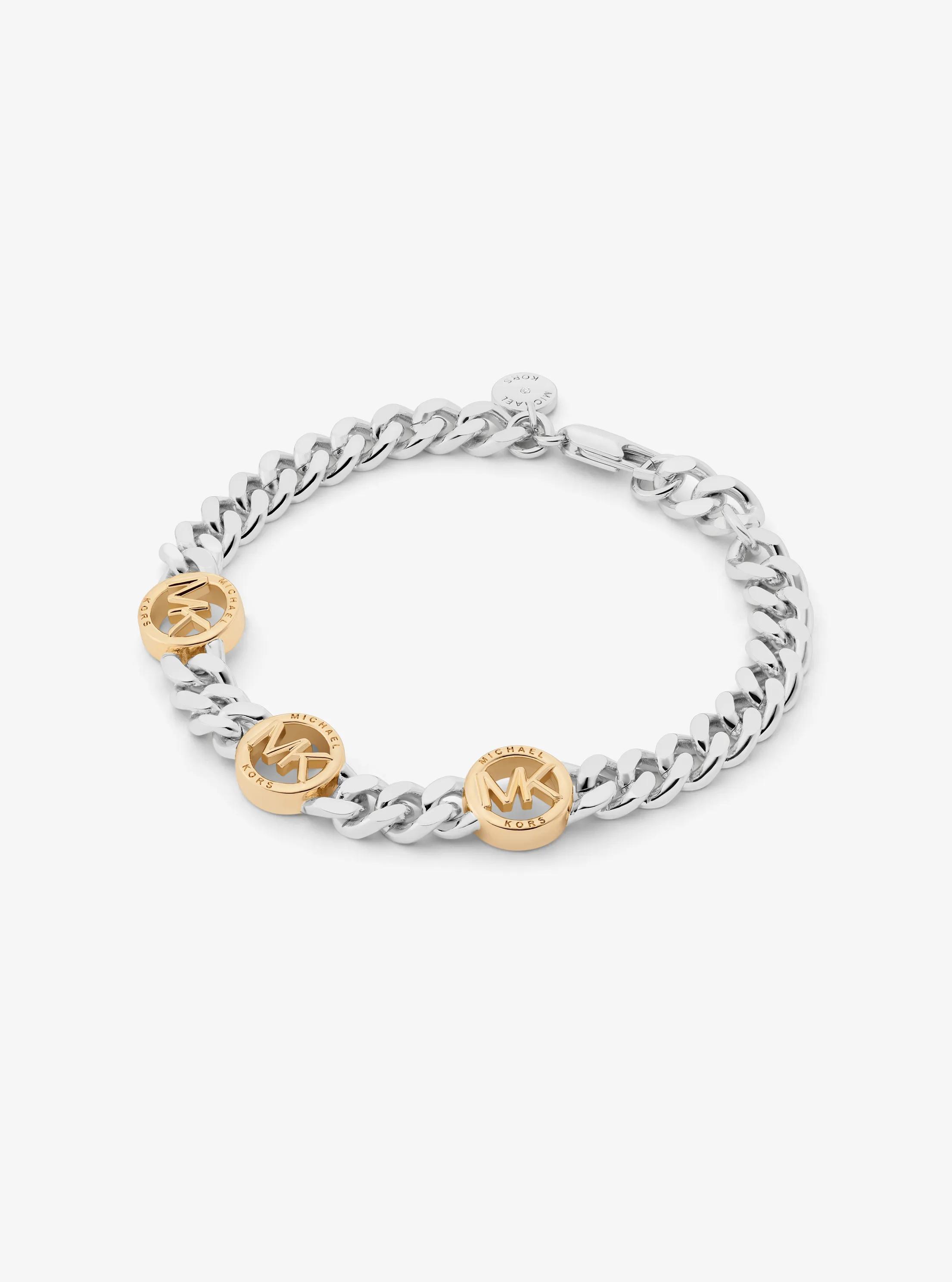 Logo Curb Link Bracelet in TWO TONE | Michael Kors