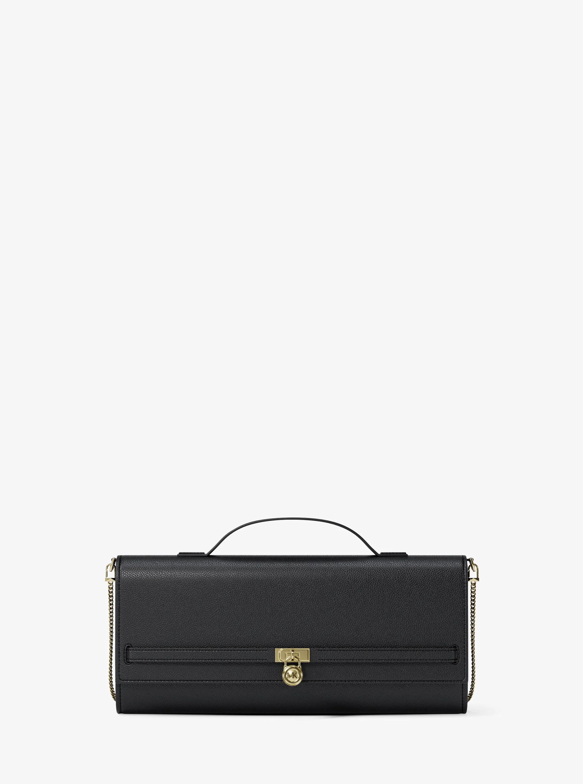 MK Sac porté épaule Hamilton Moderne convertible de taille moyenne en cuir - Noir - Michael Kors