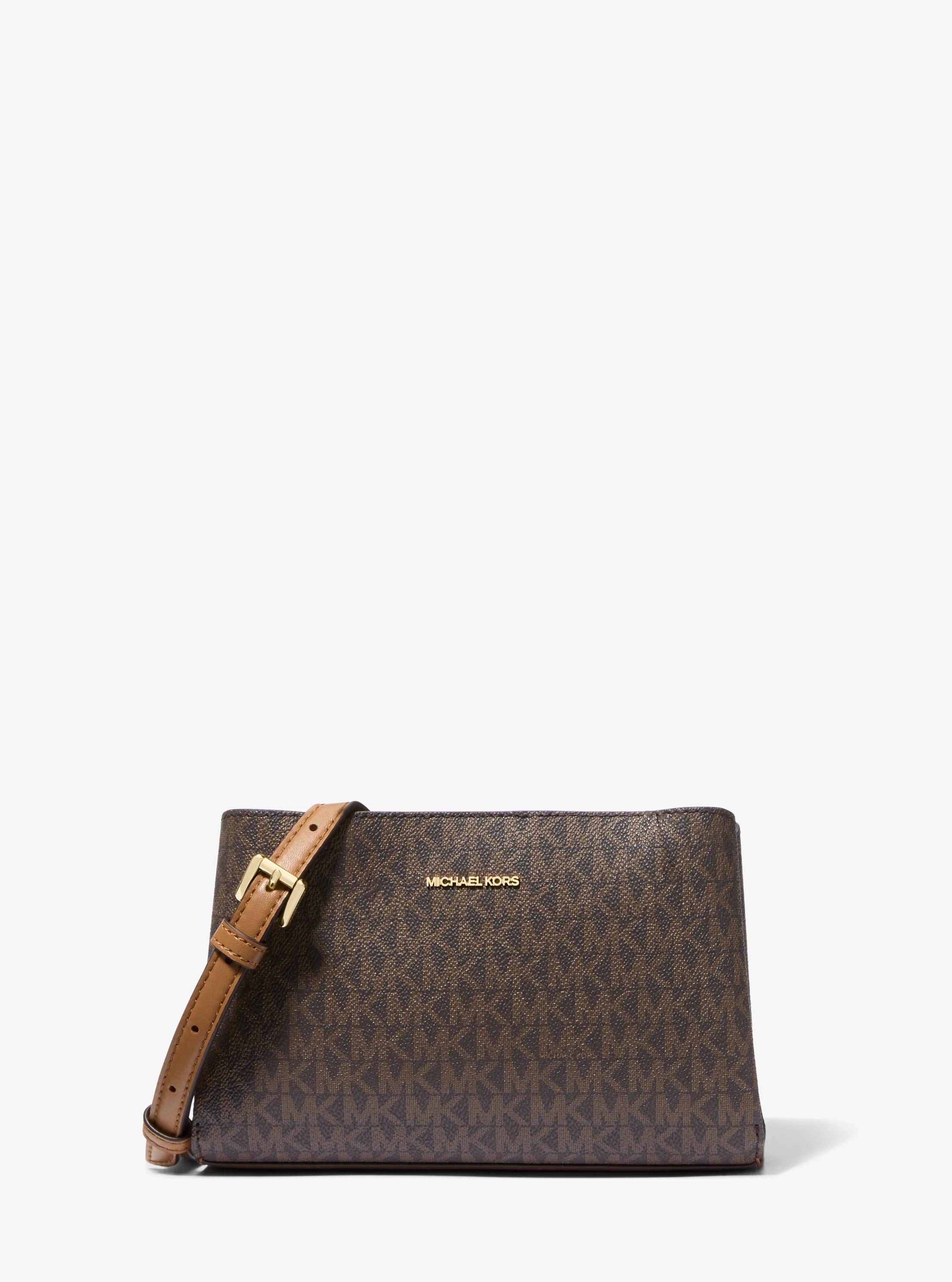 Ruthie Small Signature Logo Crossbody in BRN/ACORN | Michael Kors