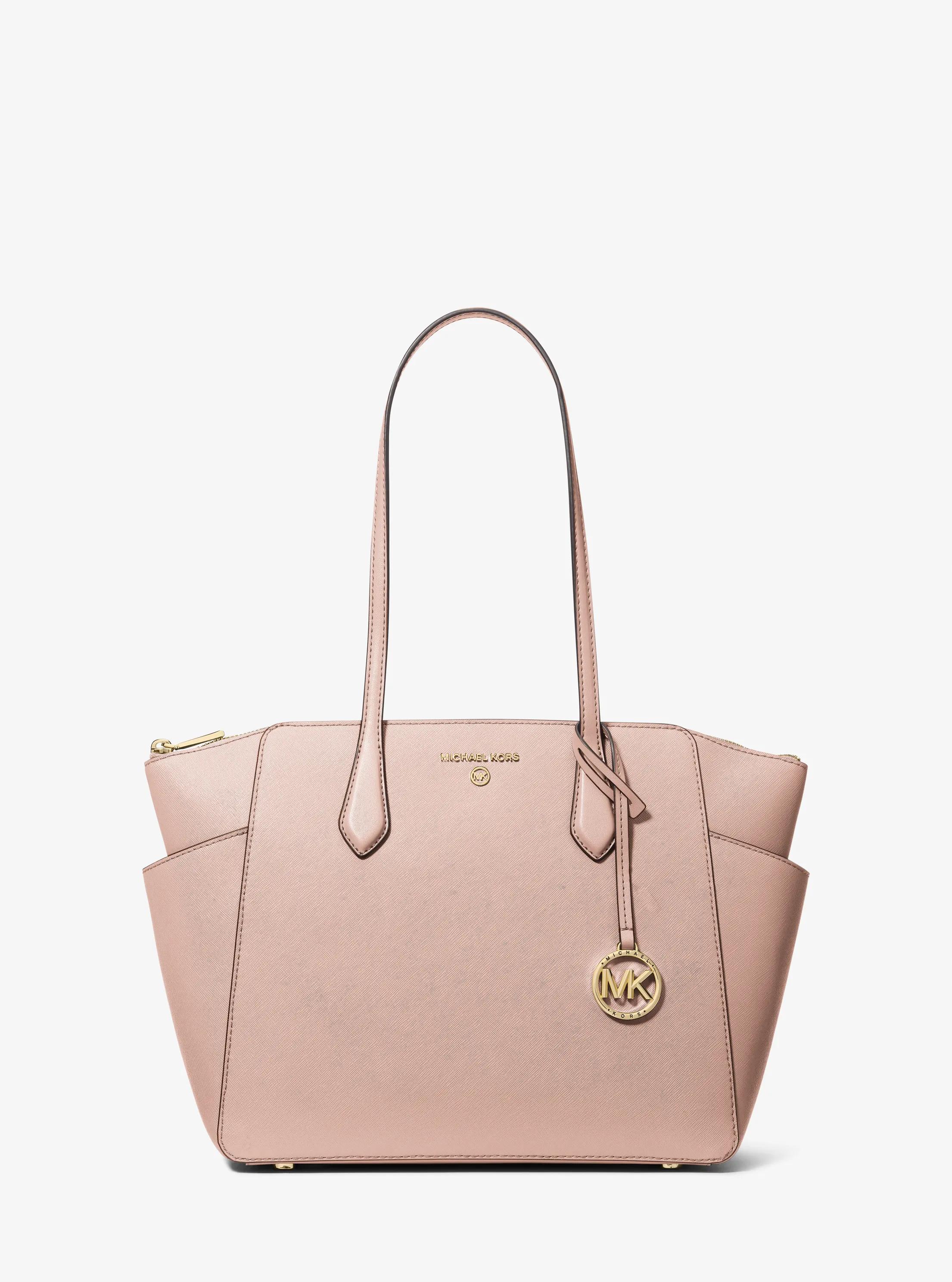 Marilyn Medium Saffiano Leather Tote Bag in SOFT PINK | Michael Kors