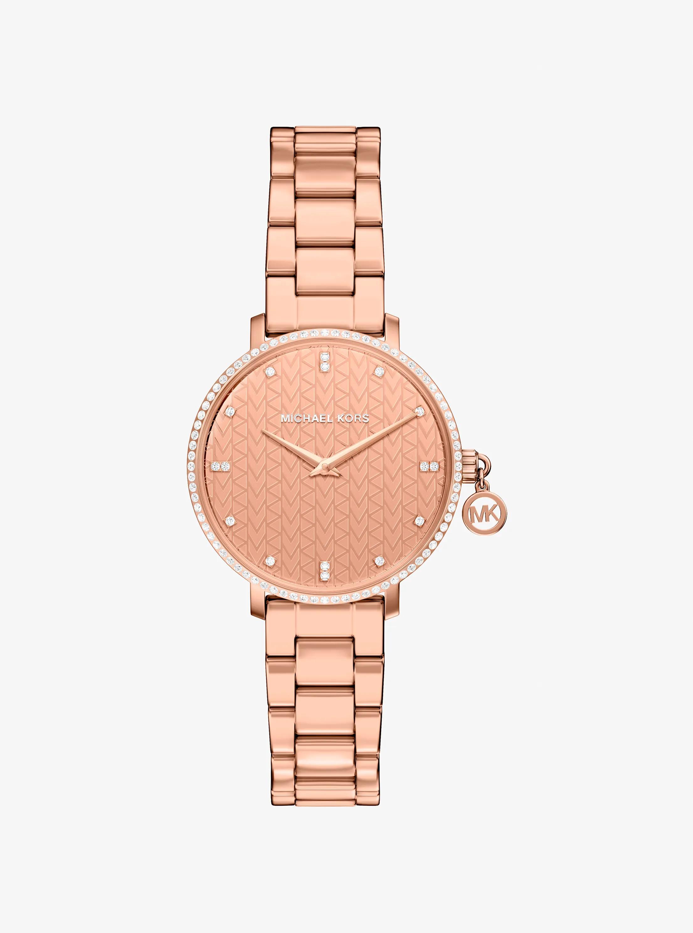 Mini Pyper Pavé Rose Gold-Tone Watch