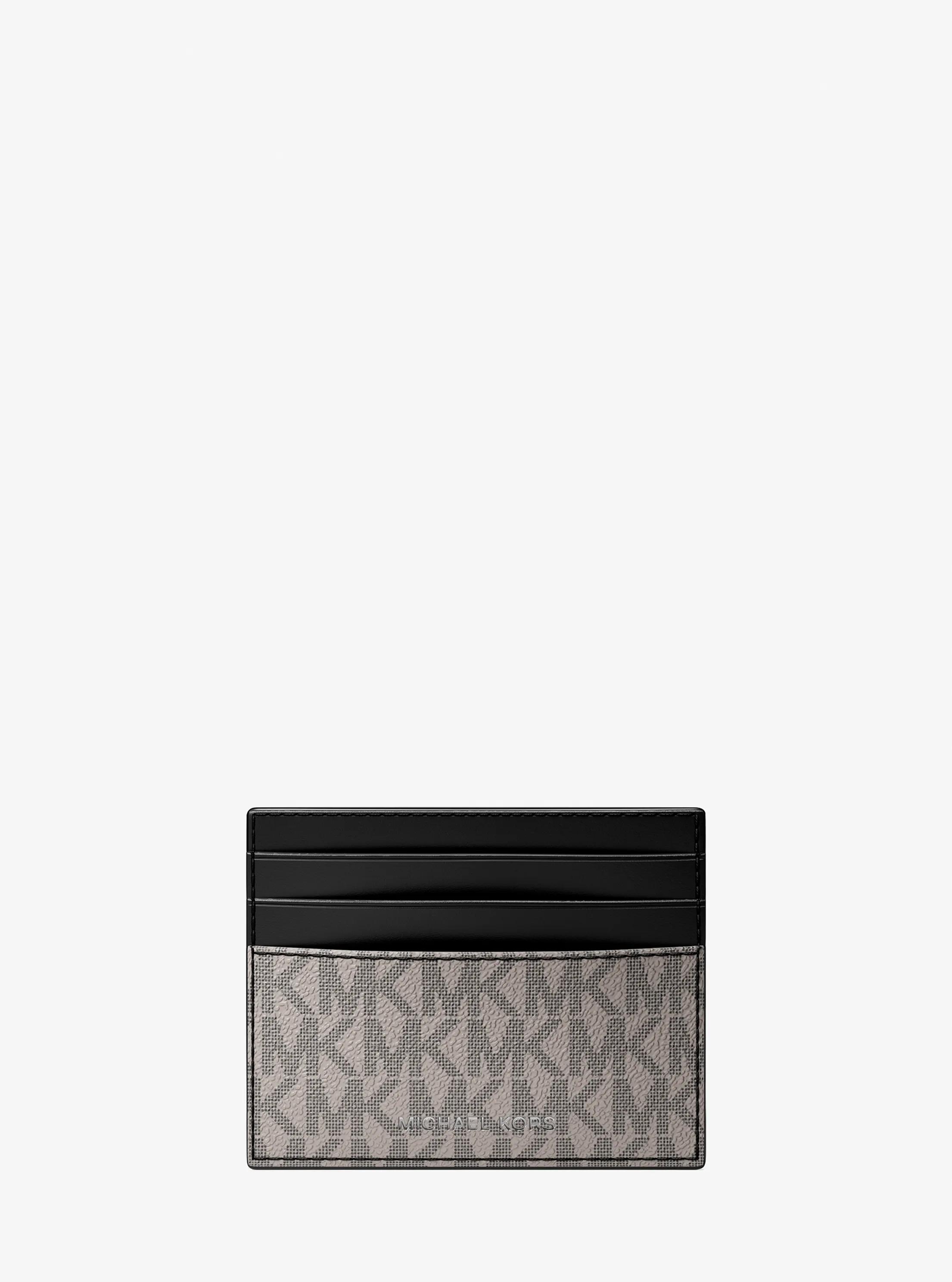 Porta carte di credito Hudson con stampa logo in NICHEL | Michael Kors