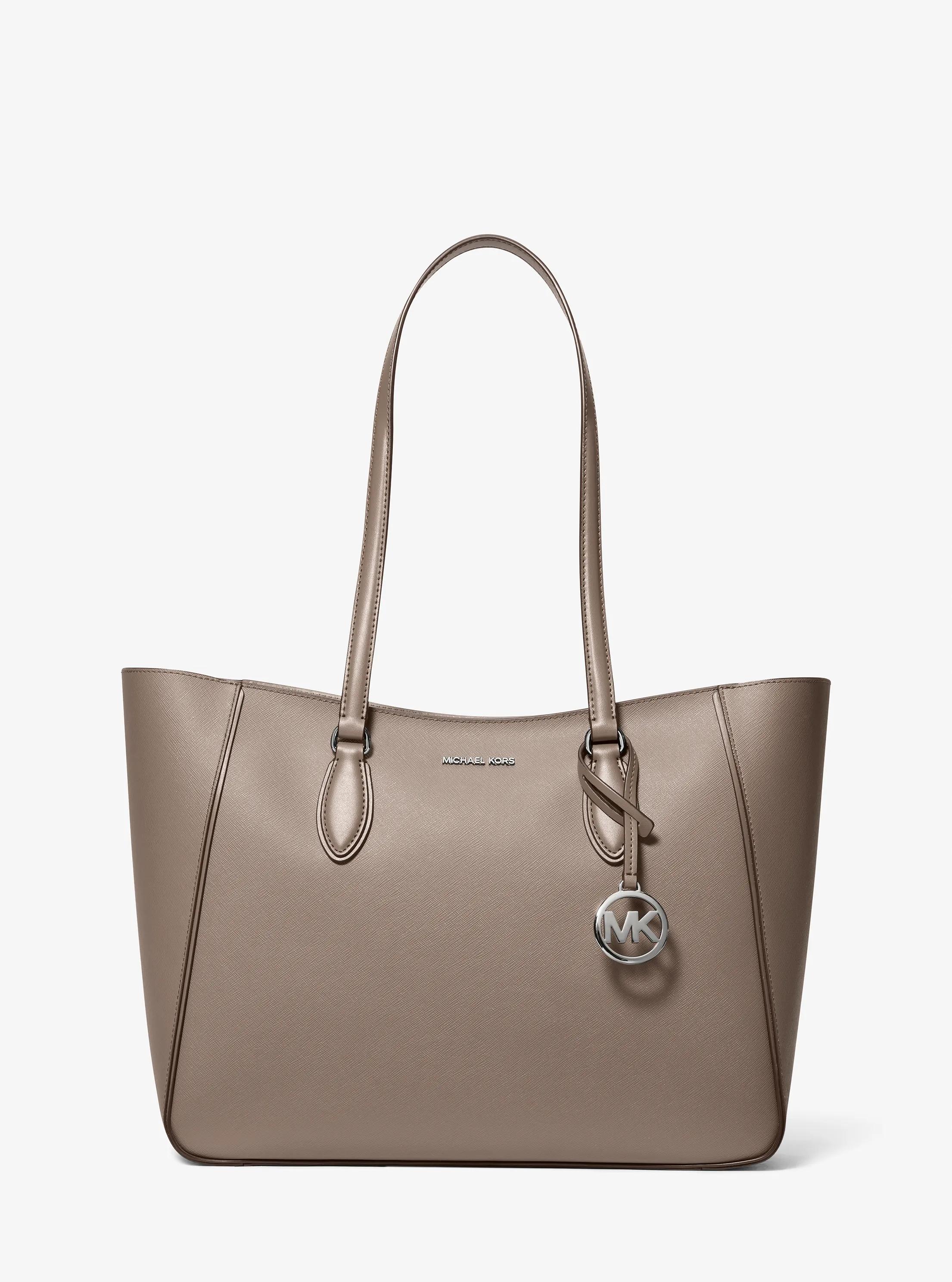 Jet Set Travel Large Smooth and Signature Logo 3-in-1 Tote Bag in MUSHROOM | Michael Kors
