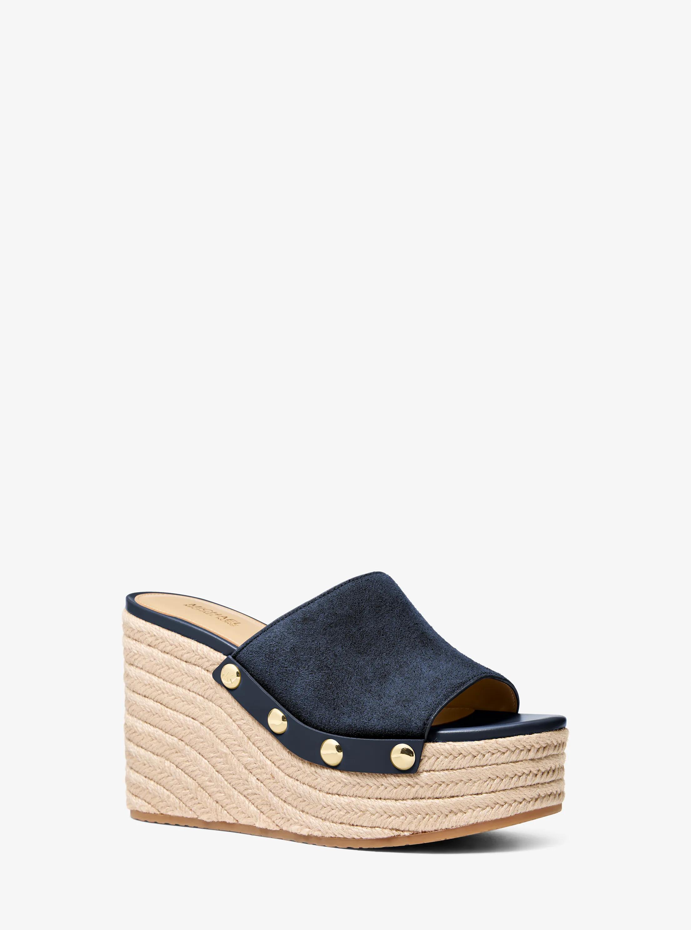 Sandale &agrave; talon compens&eacute; Micah in BLEU MARINE | Michael Kors