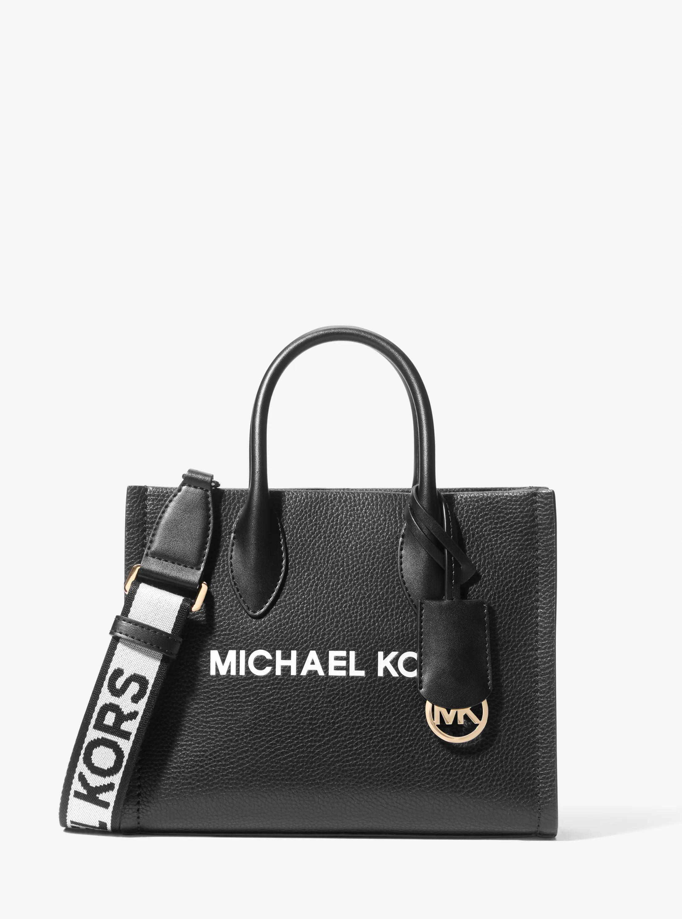 Mirella Small Pebbled Leather Crossbody Bag in BLACK | Michael Kors