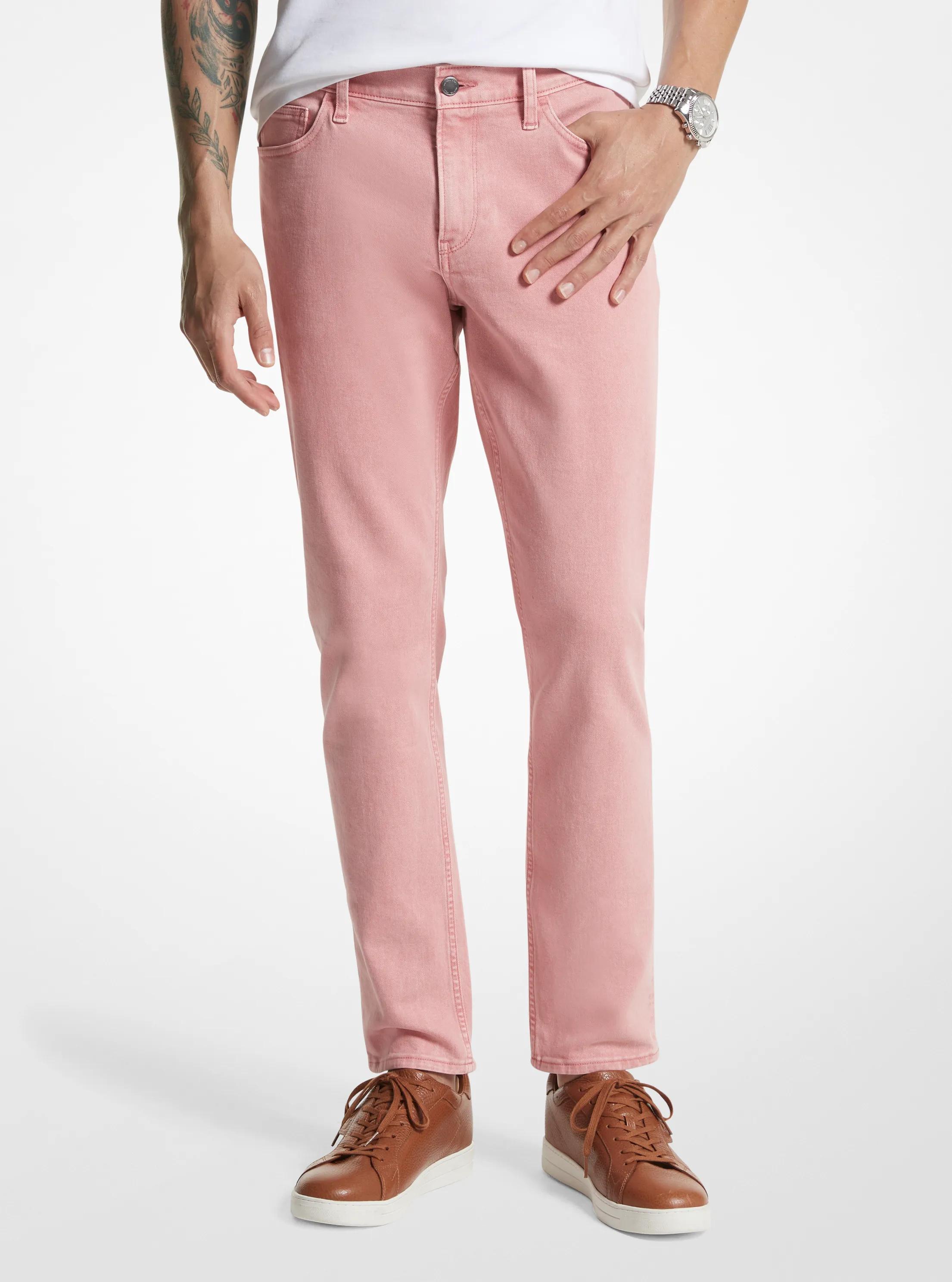 Parker Slim-Fit Pigment Dyed Stretch Cotton Pants in DUSTY ROSE | Michael Kors