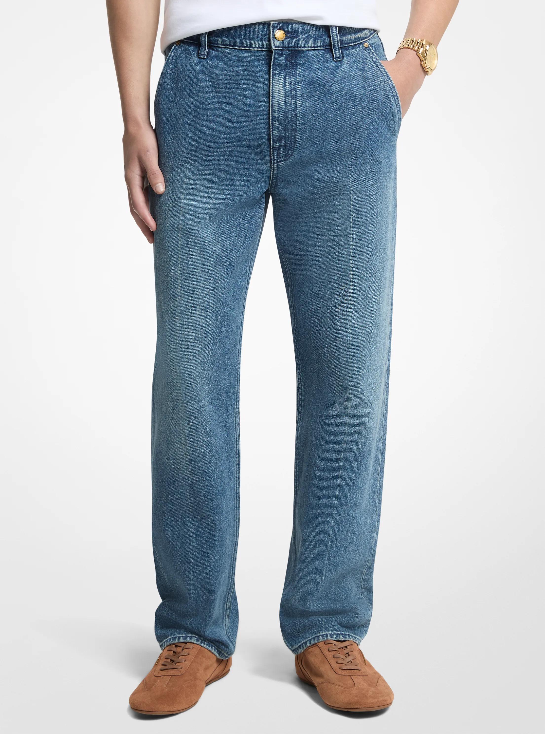 Finn Straight-Leg Denim Jeans in DUSK BLUE WASH | Michael Kors