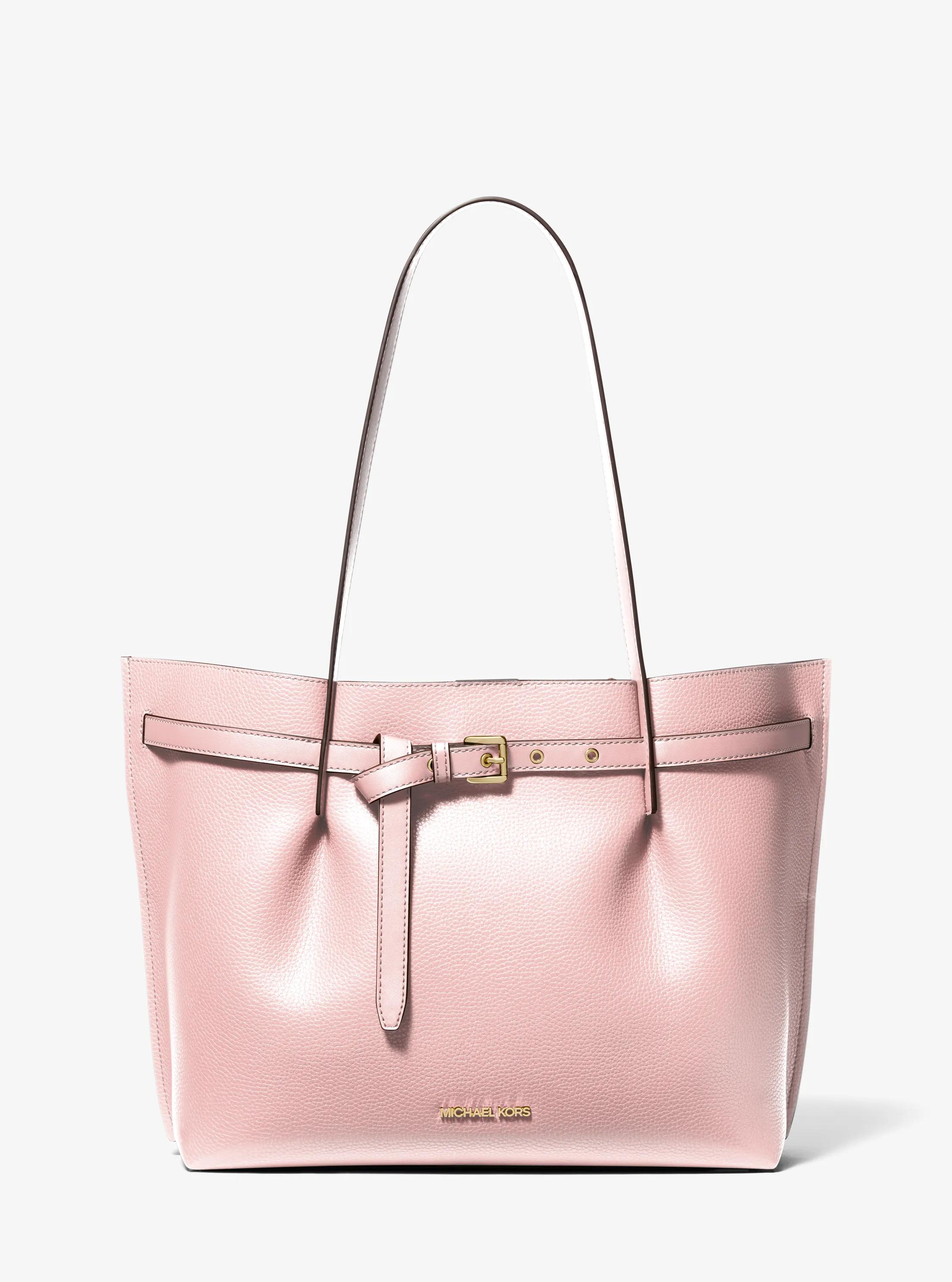 Bolso tote Emilia grande de piel granulada in ROS&Aacute;CEO EMPOLVADO | Michael Kors