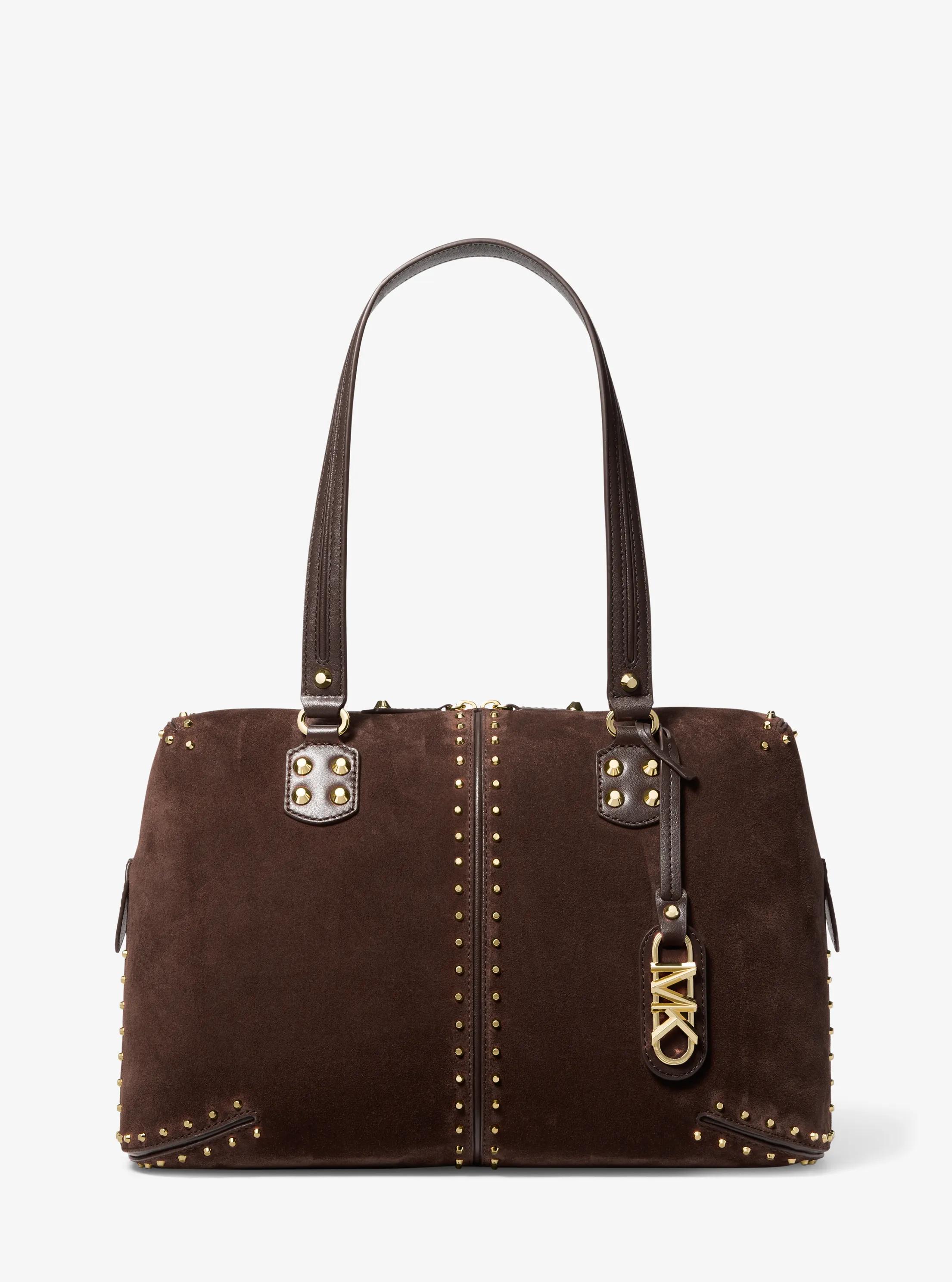 Bolso tote Astor grande de piel con tachuelas