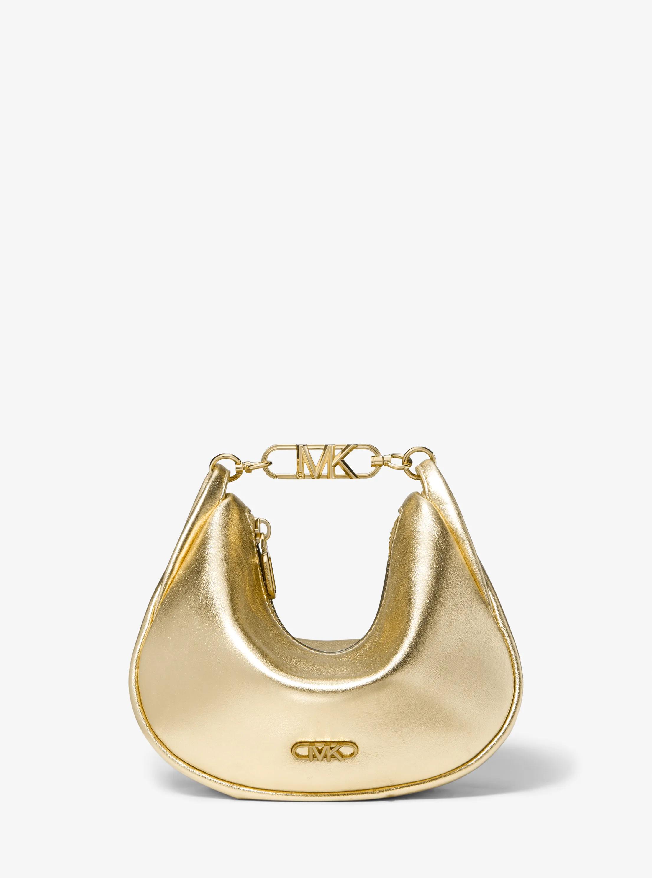 Bolso de hombro Kendall peque&ntilde;o de piel metalizada