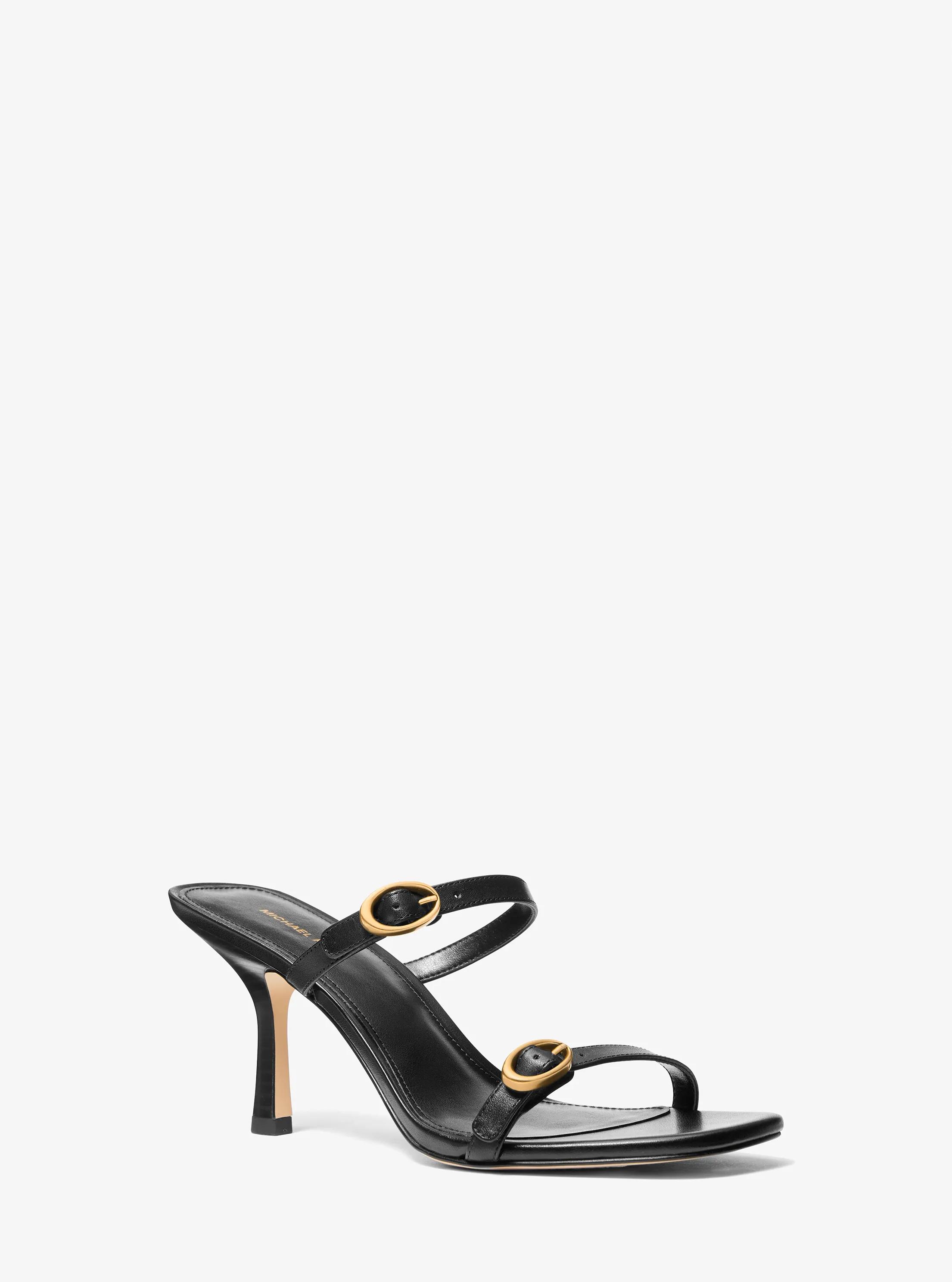MK Sandale Kya en cuir - Noir - Michael Kors
