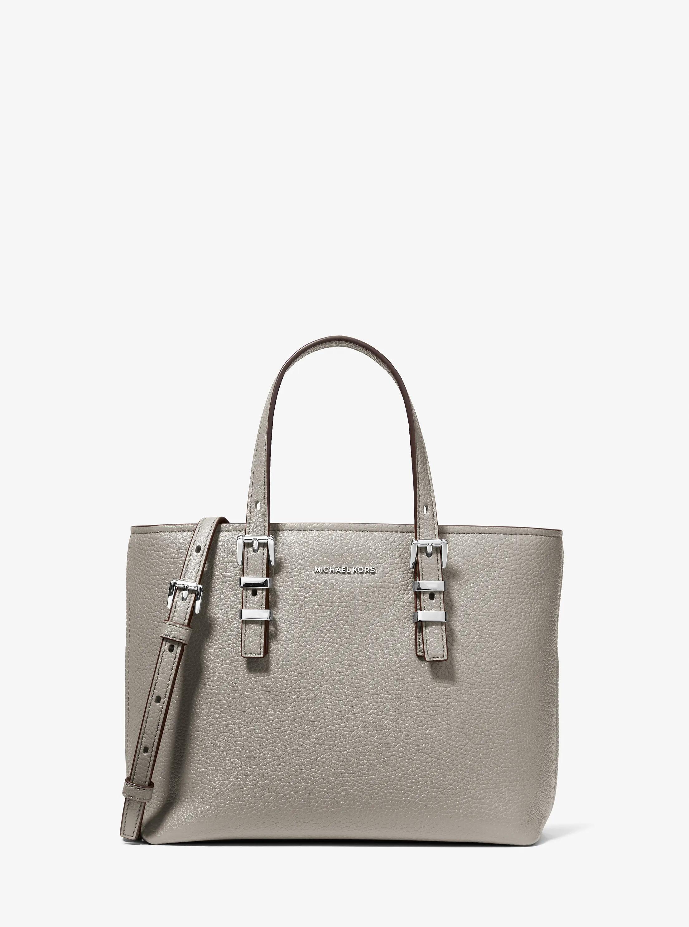 Quinn Small Pebbled Leather Crossbody Bag in HEATHER GREY | Michael Kors