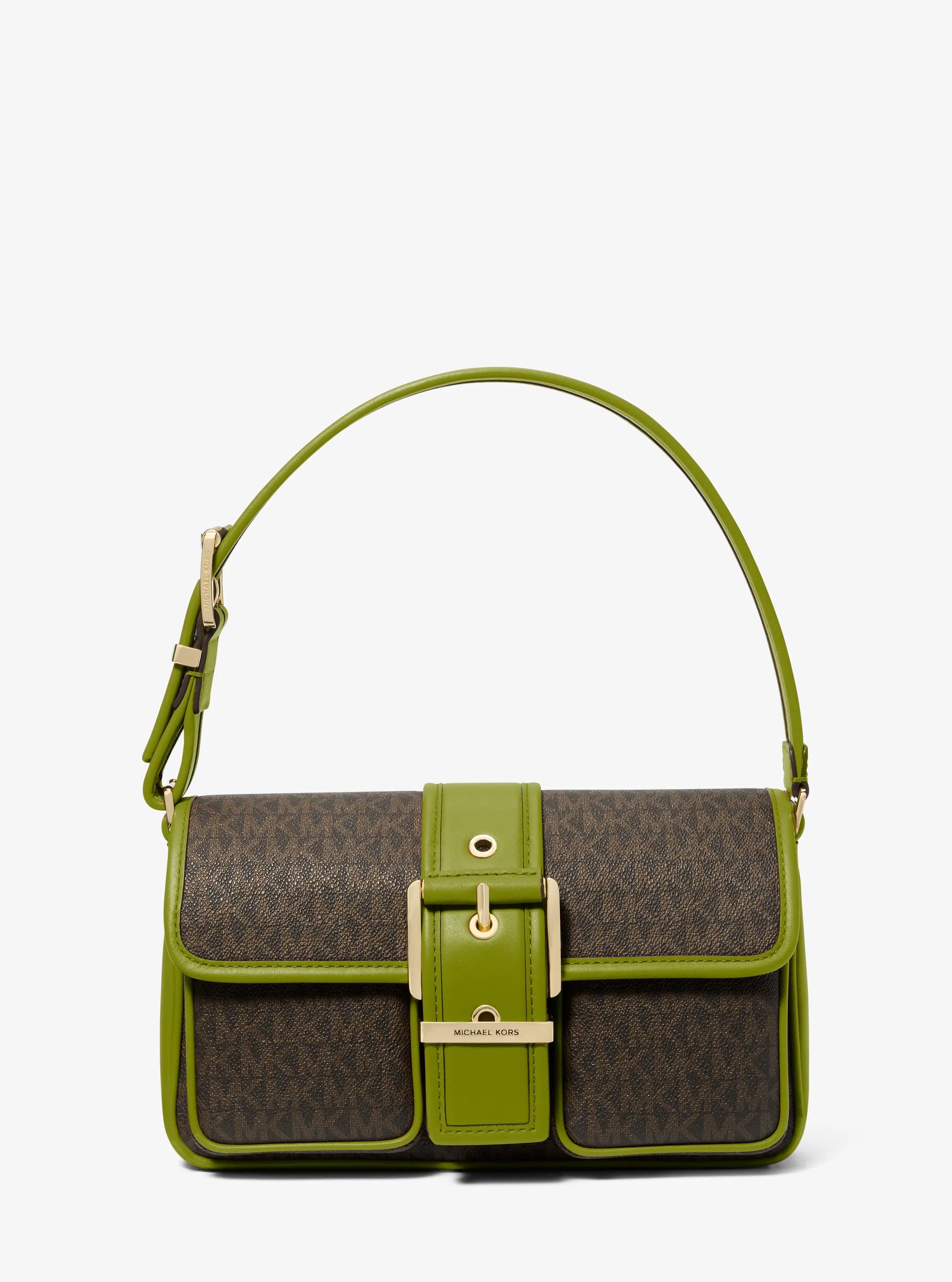 Bolso de hombro Colby mediano con logotipo in VERDE PRADO | Michael Kors