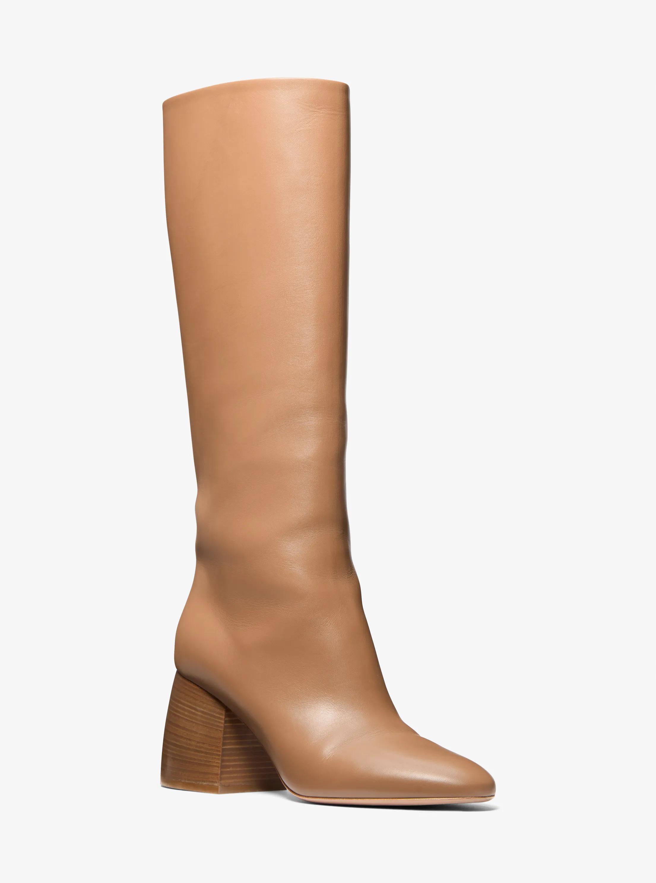Kaitlin Leather Riding Boot in CARAMEL | Michael Kors
