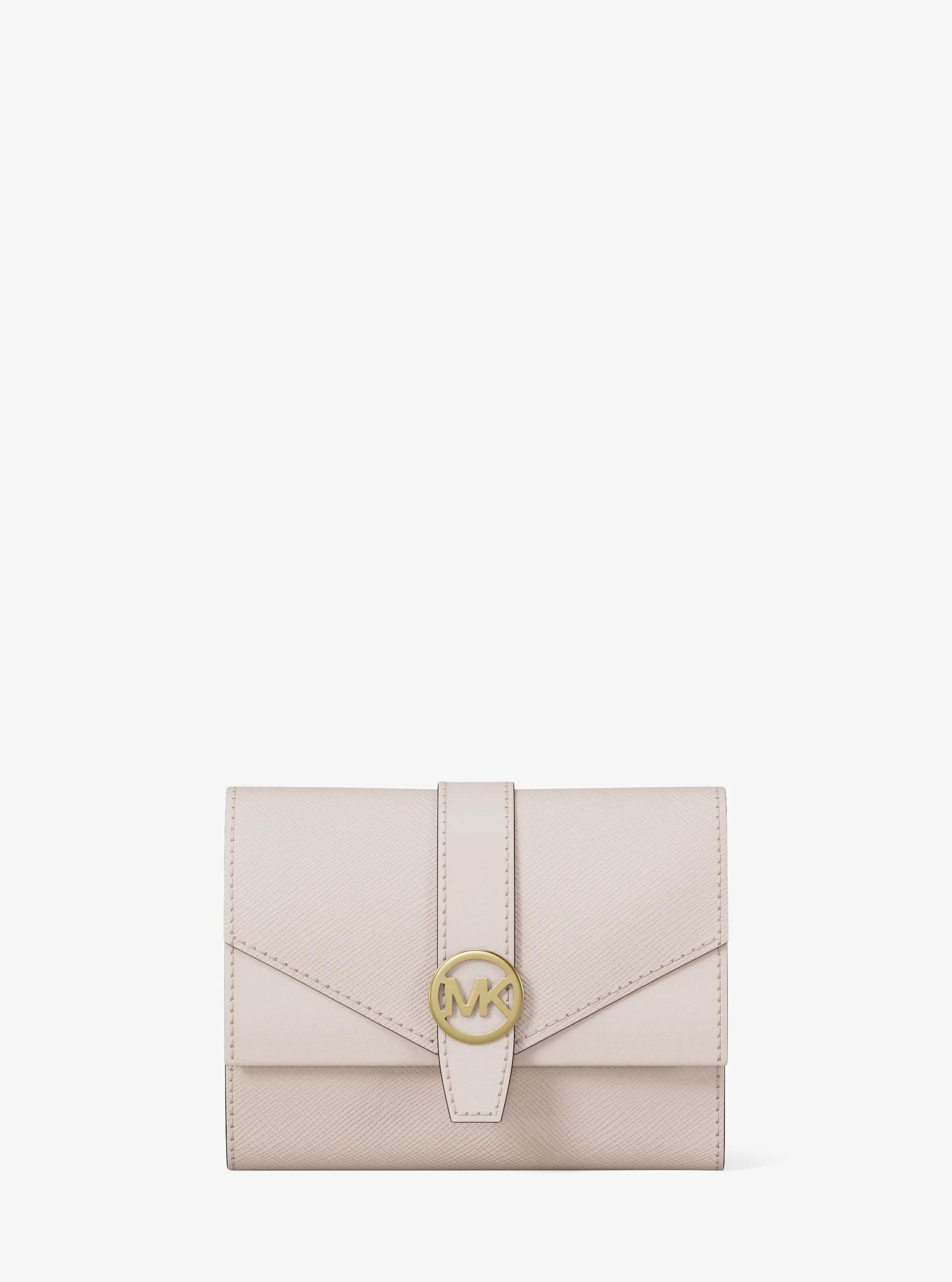Portefeuille &agrave; trois volets Greenwich de taille moyenne en cuir Saffiano in CR&Egrave;ME L&Eacute;GER | Michael Kors