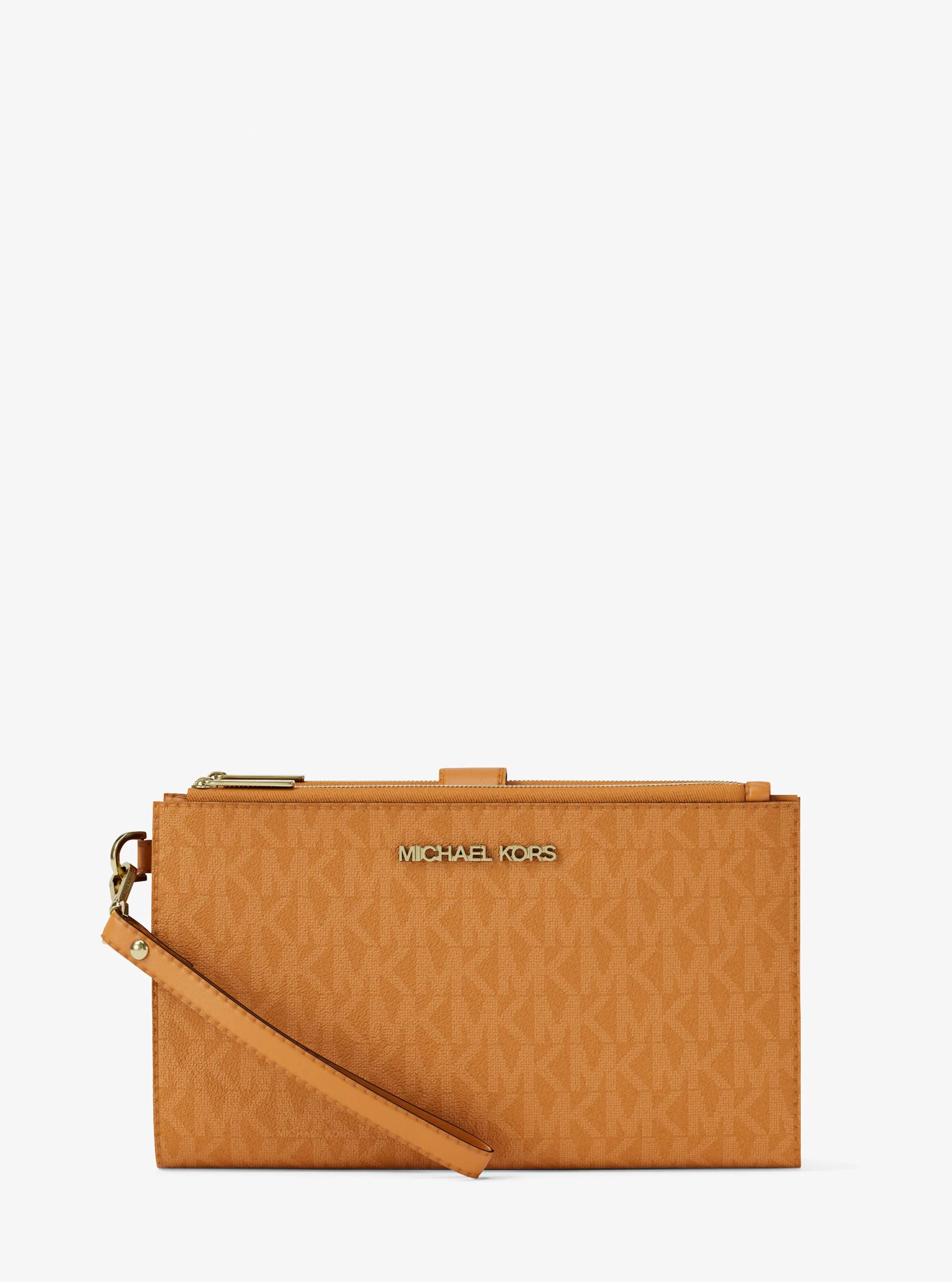 Grande pochette-bracelet Jet Set &agrave; logo Signature in ORANGE ECLATANT | Michael Kors
